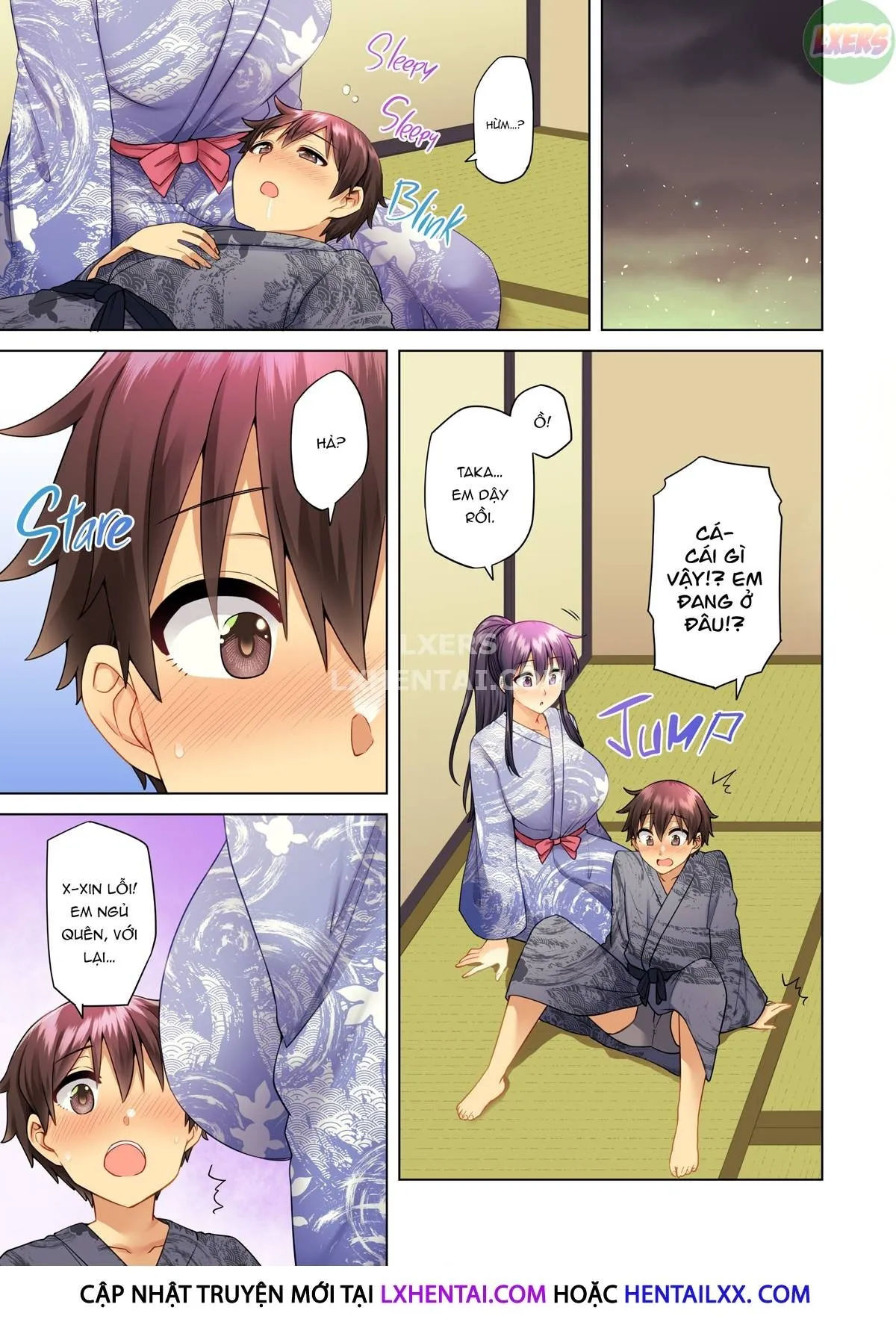 HentaiVN.net - Ảnh 51 - Onee-chan no Wasuremono o Todoke ni Kita Hazu nanoni [3 vs 1 Volleyball Match] - Chap 4