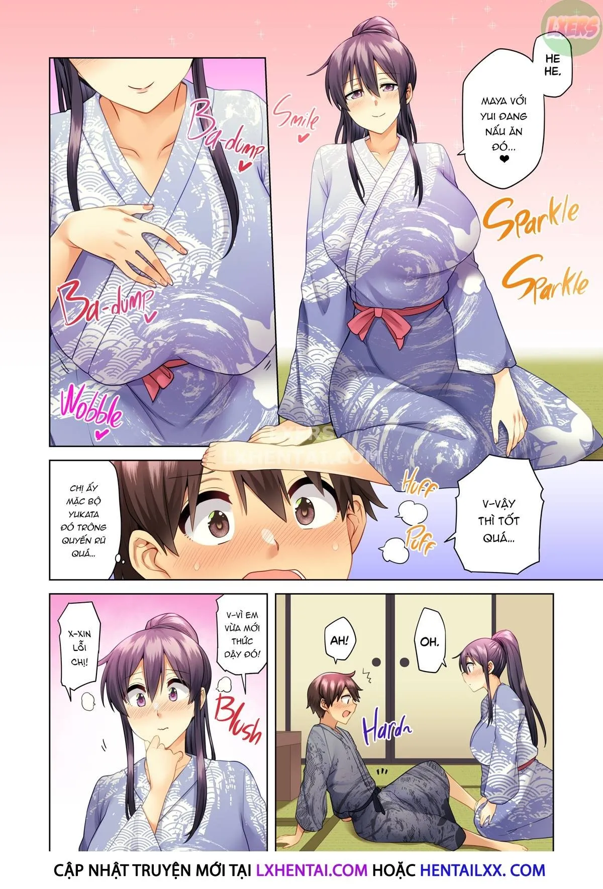 HentaiVN.net - Ảnh 52 - Onee-chan no Wasuremono o Todoke ni Kita Hazu nanoni [3 vs 1 Volleyball Match] - Chap 4