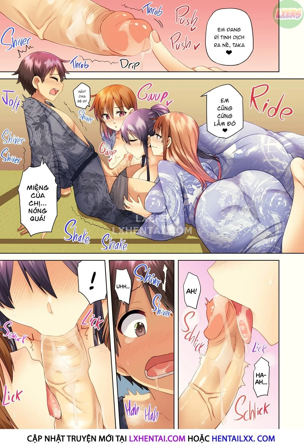 HentaiVN.net - Ảnh 55 - Onee-chan no Wasuremono o Todoke ni Kita Hazu nanoni [3 vs 1 Volleyball Match] - Chap 4