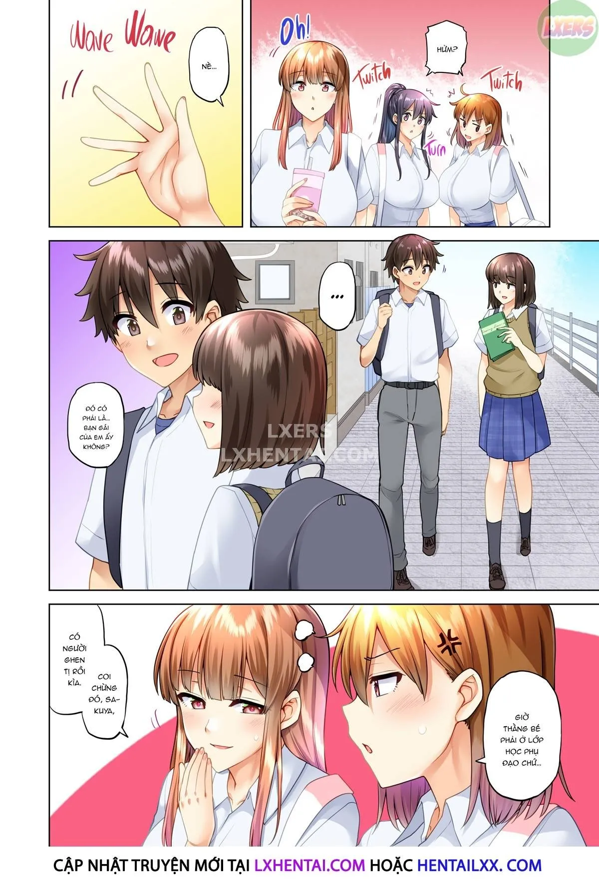 HentaiVN.net - Ảnh 8 - Onee-chan no Wasuremono o Todoke ni Kita Hazu nanoni [3 vs 1 Volleyball Match] - Chap 4