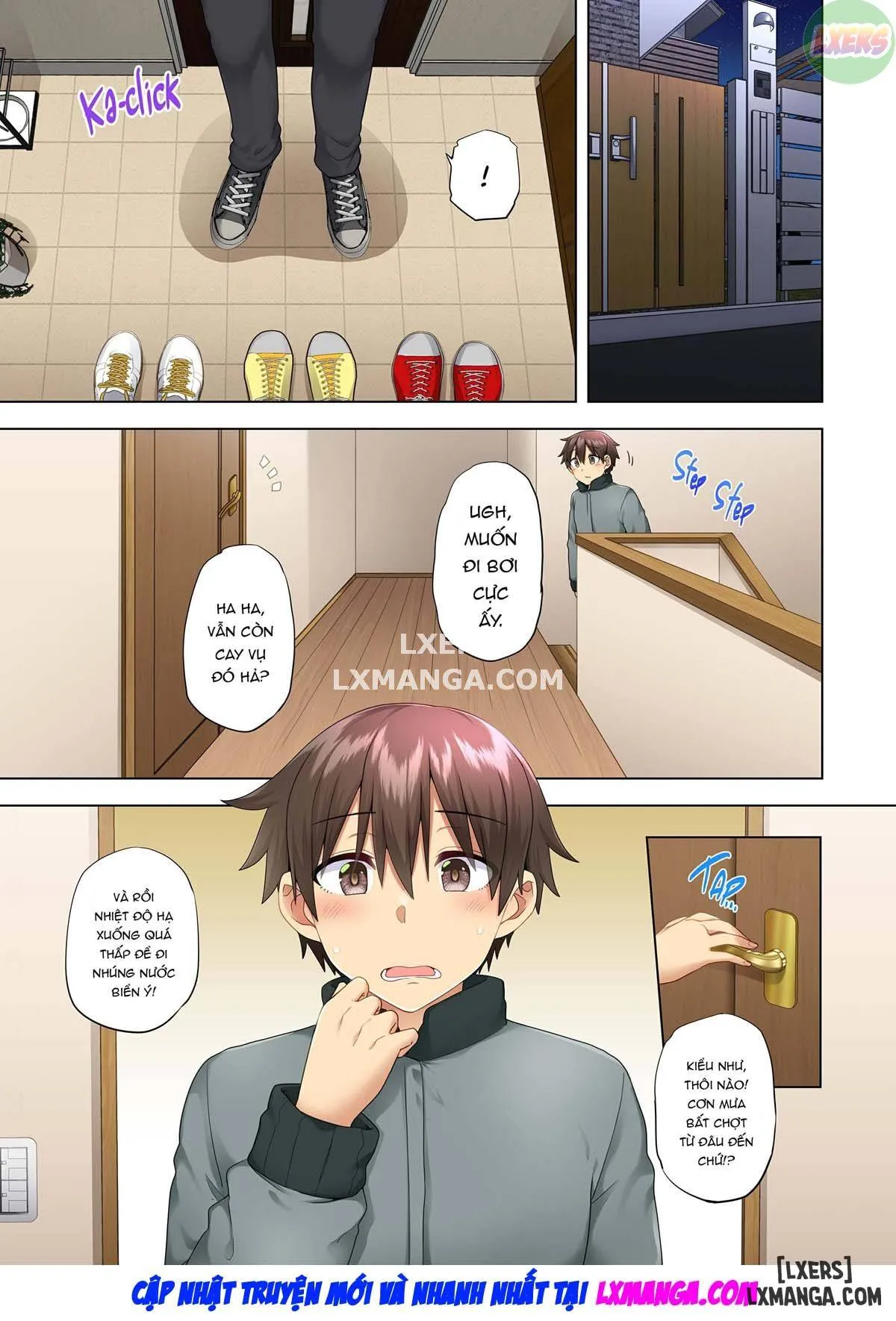 HentaiVN.net - Ảnh 7 - Onee-chan no Wasuremono o Todoke ni Kita Hazu nanoni [3 vs 1 Volleyball Match] - Chapter 5