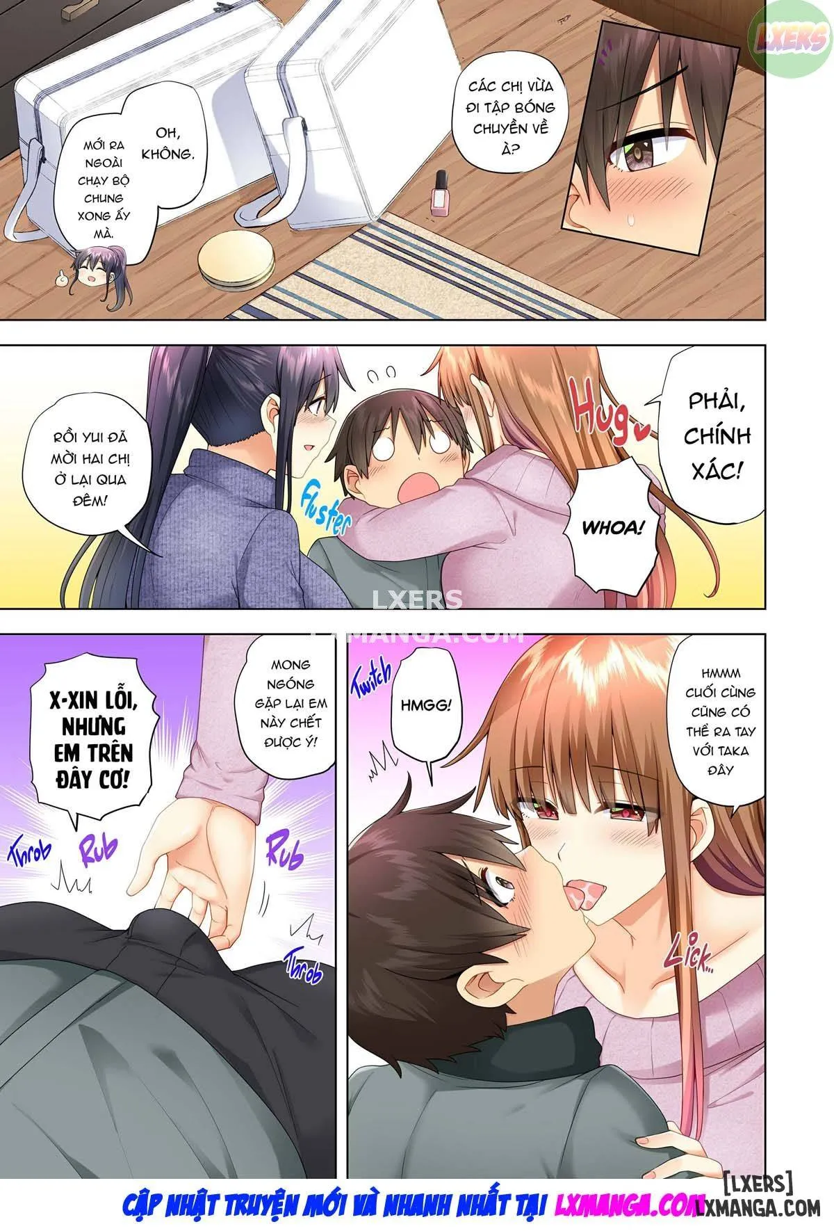 HentaiVN.net - Ảnh 9 - Onee-chan no Wasuremono o Todoke ni Kita Hazu nanoni [3 vs 1 Volleyball Match] - Chapter 5