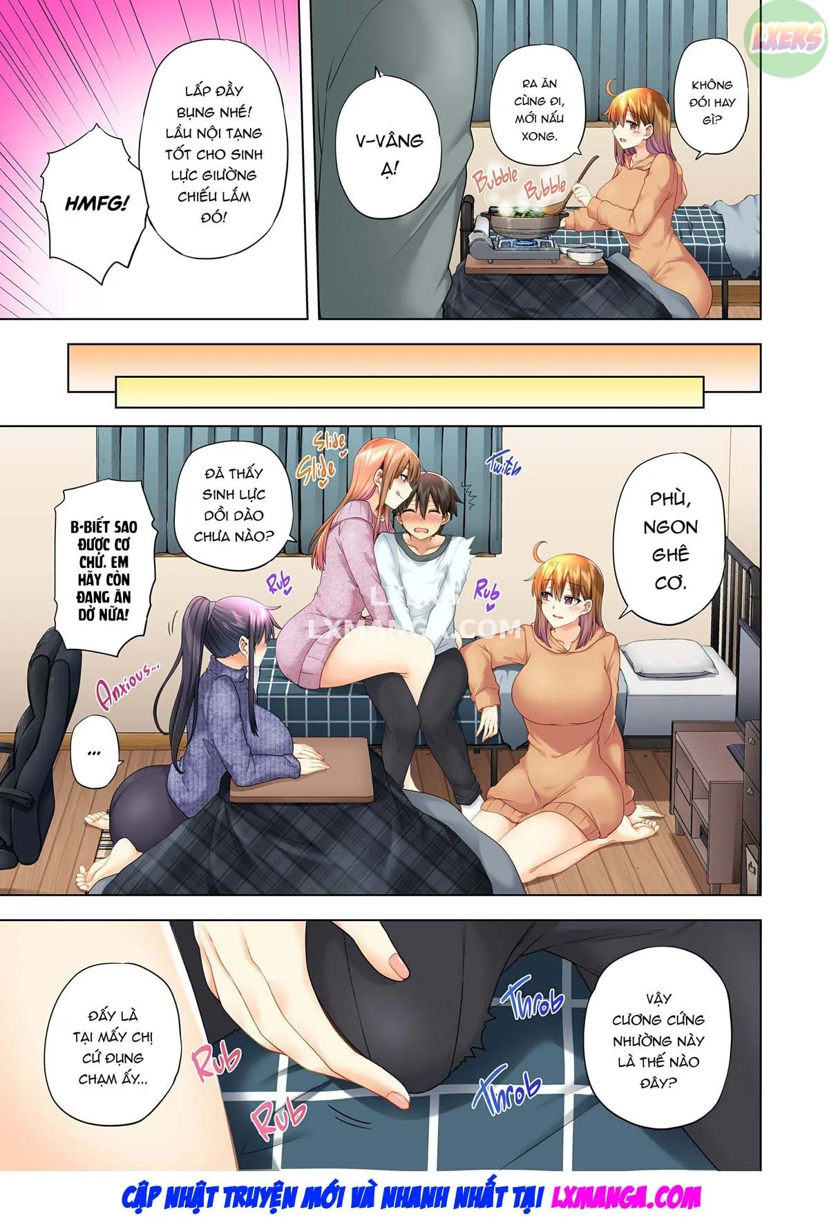 HentaiVN.net - Ảnh 11 - Onee-chan no Wasuremono o Todoke ni Kita Hazu nanoni [3 vs 1 Volleyball Match] - Chap 5 - New Years Match