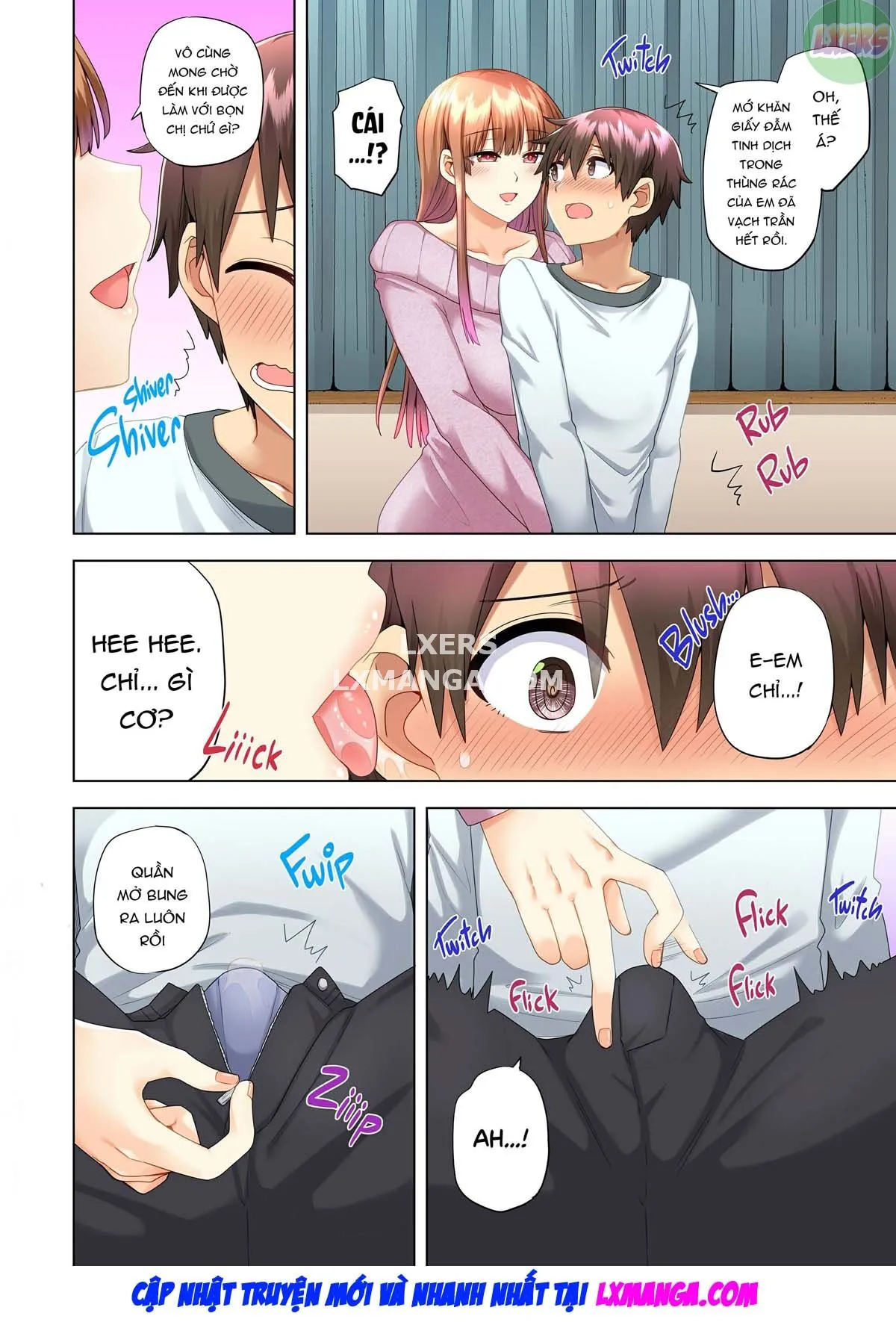 HentaiVN.net - Ảnh 12 - Onee-chan no Wasuremono o Todoke ni Kita Hazu nanoni [3 vs 1 Volleyball Match] - Chap 5 - New Years Match