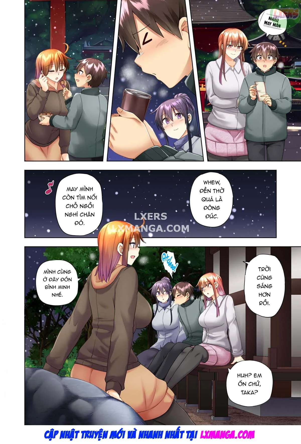 HentaiVN.net - Ảnh 36 - Onee-chan no Wasuremono o Todoke ni Kita Hazu nanoni [3 vs 1 Volleyball Match] - Chap 5 - New Years Match