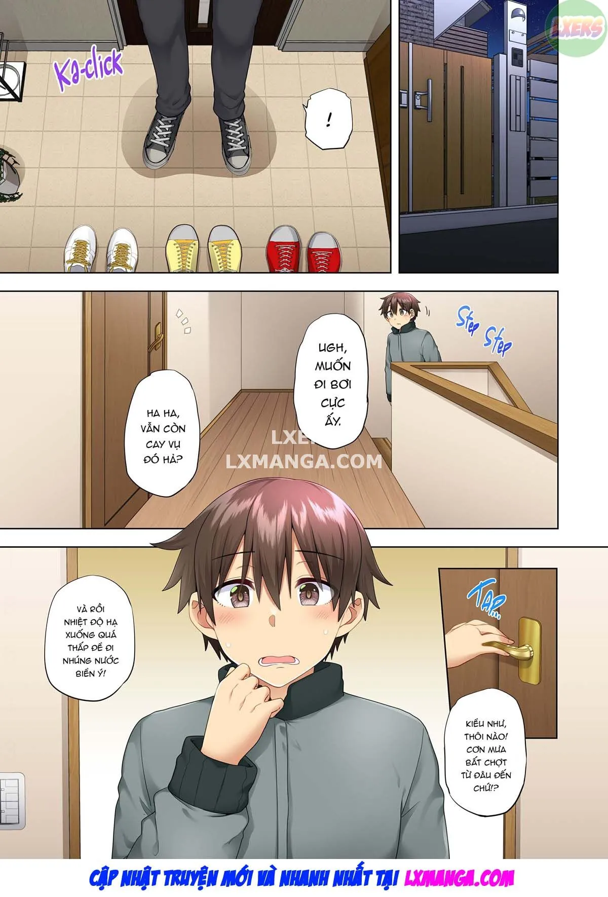 HentaiVN.net - Ảnh 7 - Onee-chan no Wasuremono o Todoke ni Kita Hazu nanoni [3 vs 1 Volleyball Match] - Chap 5 - New Years Match