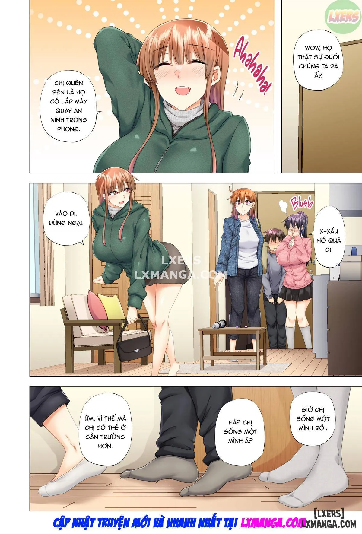 HentaiVN.net - Ảnh 20 - Onee-chan no Wasuremono o Todoke ni Kita Hazu nanoni [3 vs 1 Volleyball Match] - Chapter 6