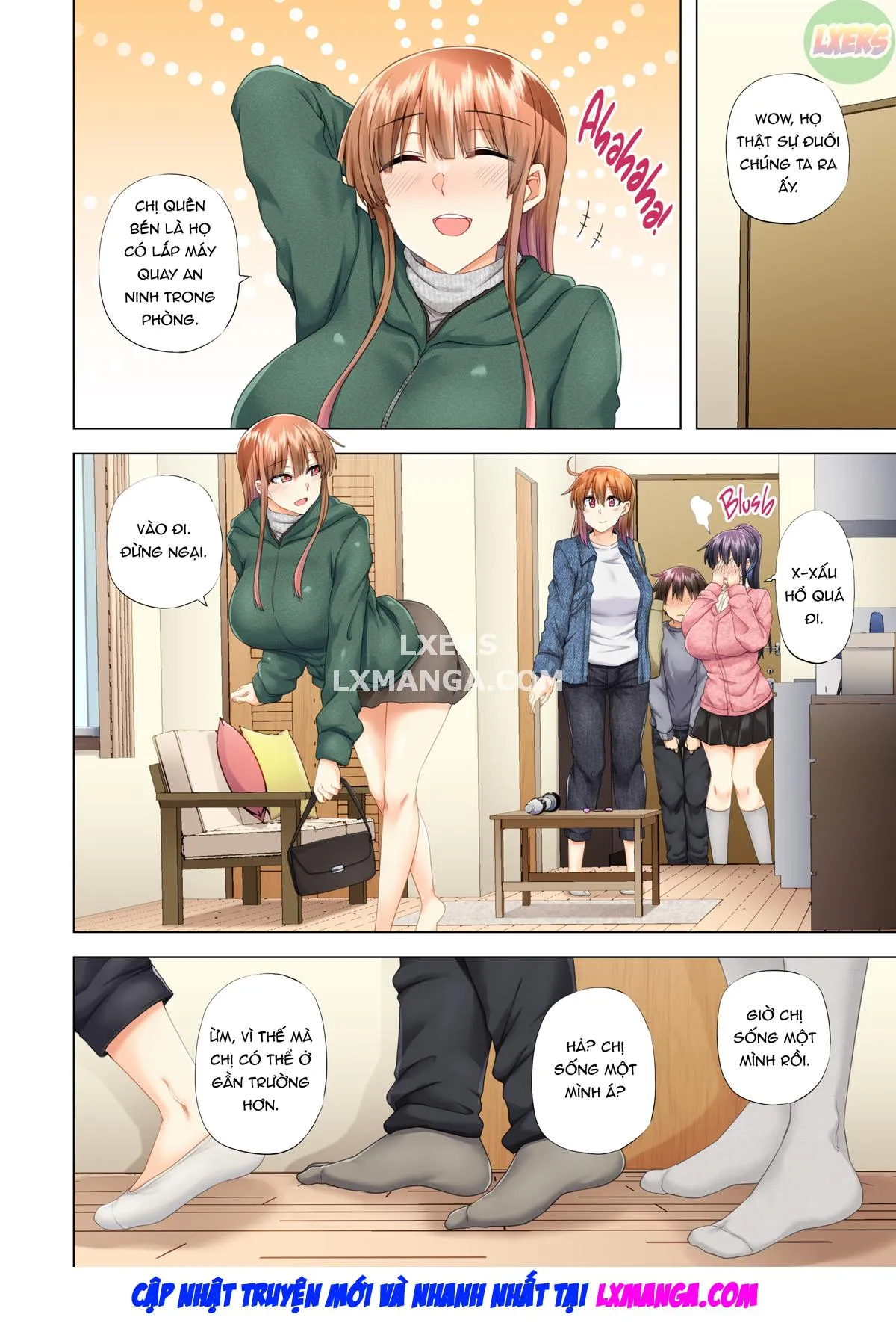 HentaiVN.net - Ảnh 20 - Onee-chan no Wasuremono o Todoke ni Kita Hazu nanoni [3 vs 1 Volleyball Match] - Chap 6