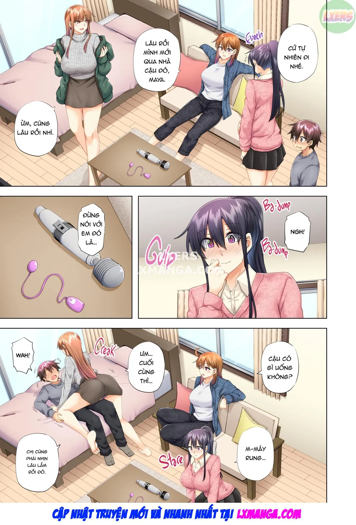 HentaiVN.net - Ảnh 21 - Onee-chan no Wasuremono o Todoke ni Kita Hazu nanoni [3 vs 1 Volleyball Match] - Chap 6