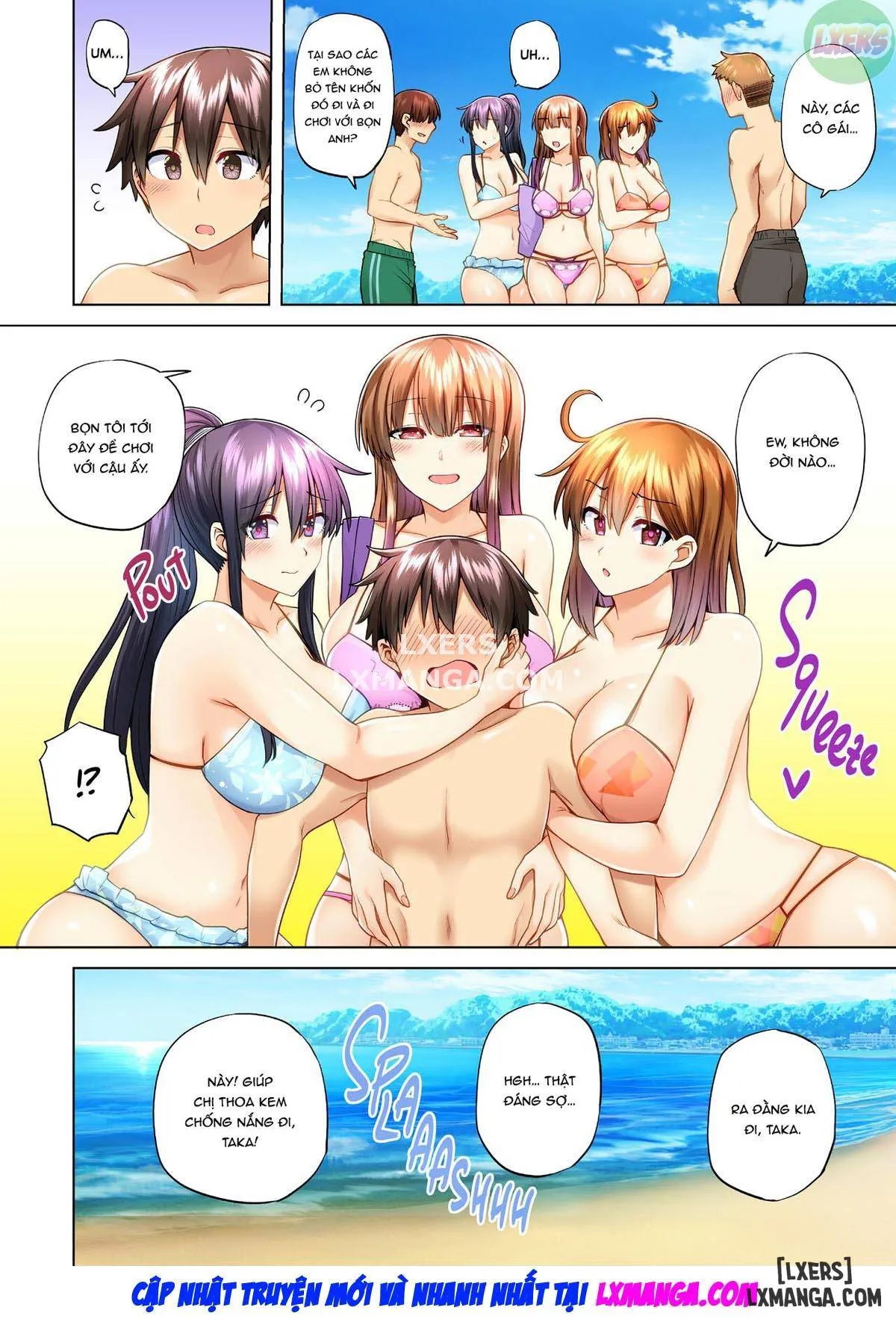 HentaiVN.net - Ảnh 10 - Onee-chan no Wasuremono o Todoke ni Kita Hazu nanoni [3 vs 1 Volleyball Match] - Chapter 7 END