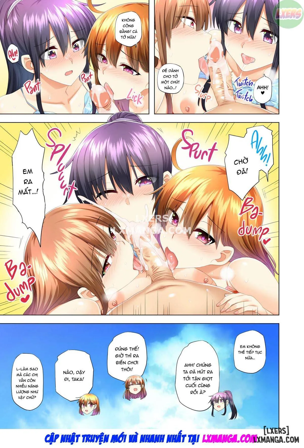 HentaiVN.net - Ảnh 45 - Onee-chan no Wasuremono o Todoke ni Kita Hazu nanoni [3 vs 1 Volleyball Match] - Chapter 7 END
