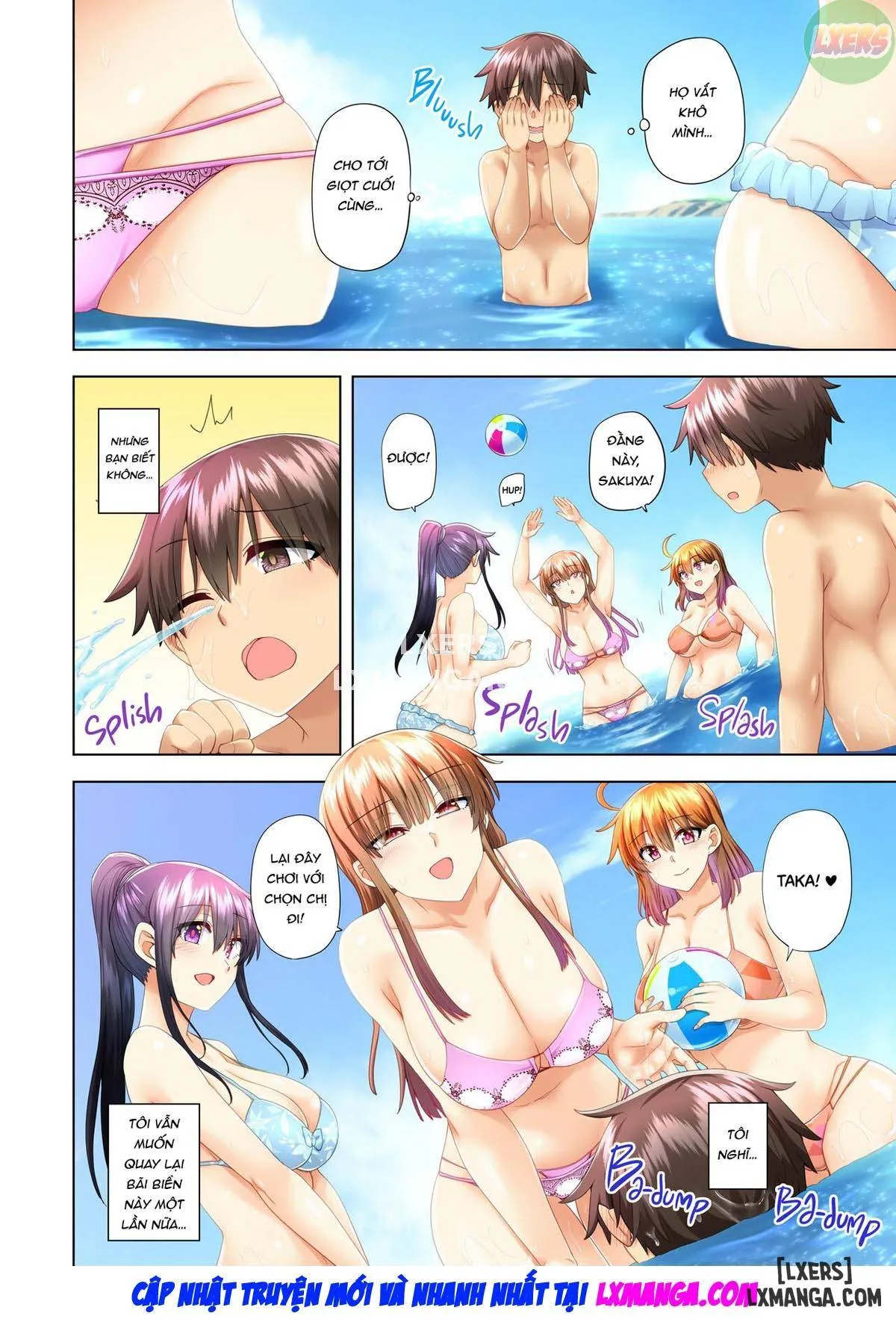 HentaiVN.net - Ảnh 46 - Onee-chan no Wasuremono o Todoke ni Kita Hazu nanoni [3 vs 1 Volleyball Match] - Chapter 7 END