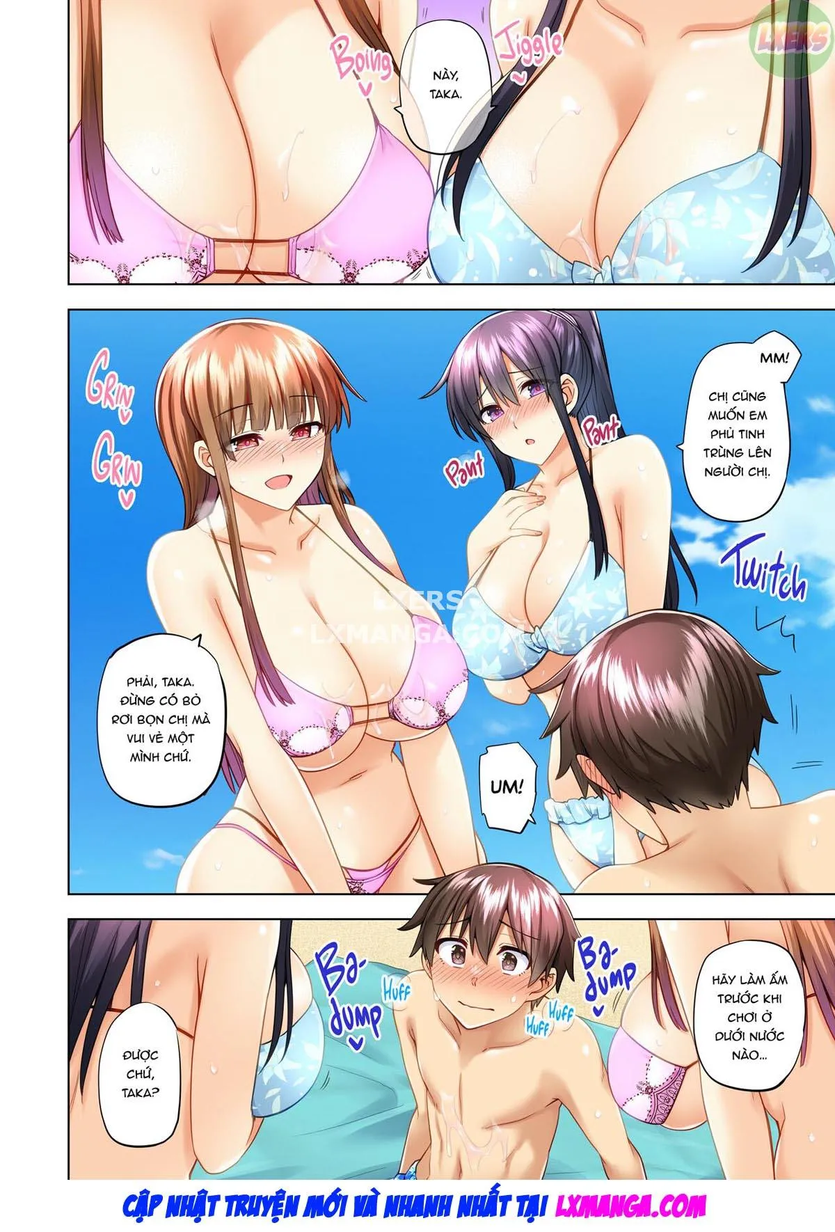 HentaiVN.net - Ảnh 18 - Onee-chan no Wasuremono o Todoke ni Kita Hazu nanoni [3 vs 1 Volleyball Match] - Chap 7