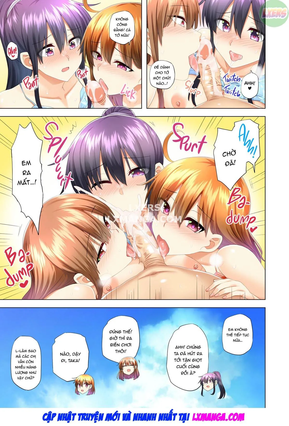 HentaiVN.net - Ảnh 43 - Onee-chan no Wasuremono o Todoke ni Kita Hazu nanoni [3 vs 1 Volleyball Match] - Chap 7