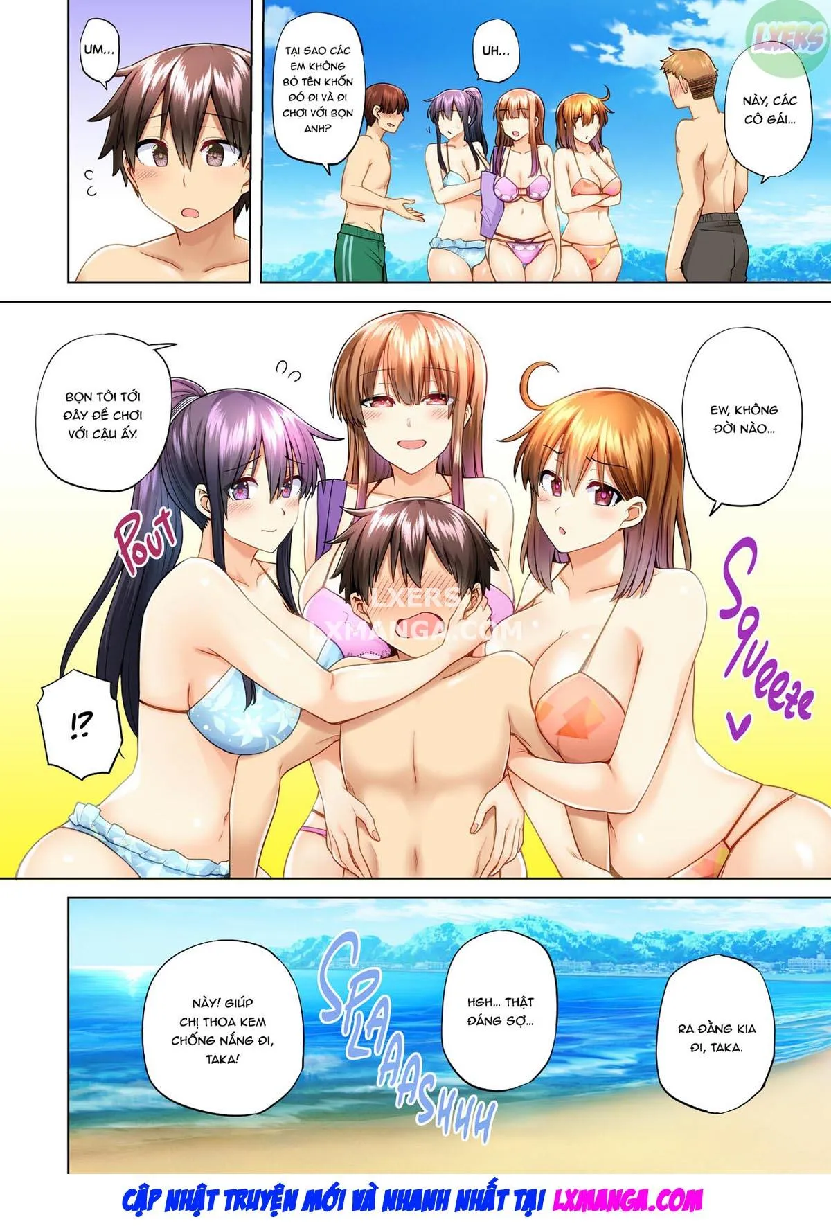 HentaiVN.net - Ảnh 8 - Onee-chan no Wasuremono o Todoke ni Kita Hazu nanoni [3 vs 1 Volleyball Match] - Chap 7