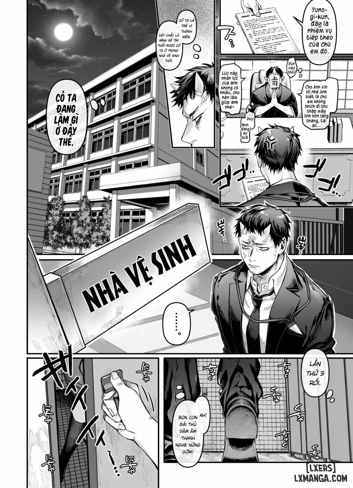 HentaiVN.net - Ảnh 6 - Vong nữ trong nhà vệ sinh và anh nhân viên vong linh shop [Toile No Jimiko To Omukae No Gokusotsu] - Oneshot
