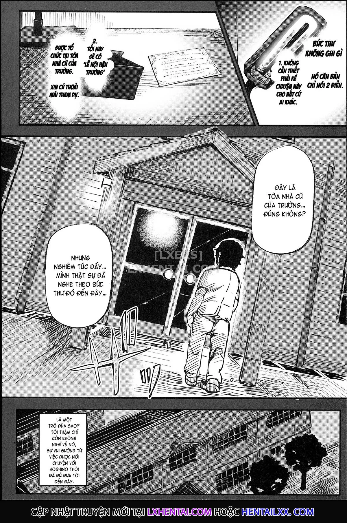 HentaiVN.net - Ảnh 11 - The Old School Building's Backstage Festival [Kyuu Kousha Ura Bunkasai] - Chap 1 -Sudden Invitation-