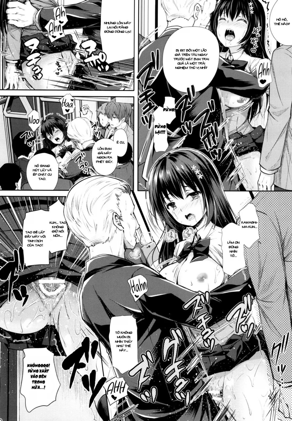 HentaiVN.net - Ảnh 20 - Kẻ quấy rối vô liêm sỉ [Chijoku no Chikan Densha ~Watashi, Sukina Hito no Soba de Chikan Saremashita~, Shameless Molester on Train] - Chap 1