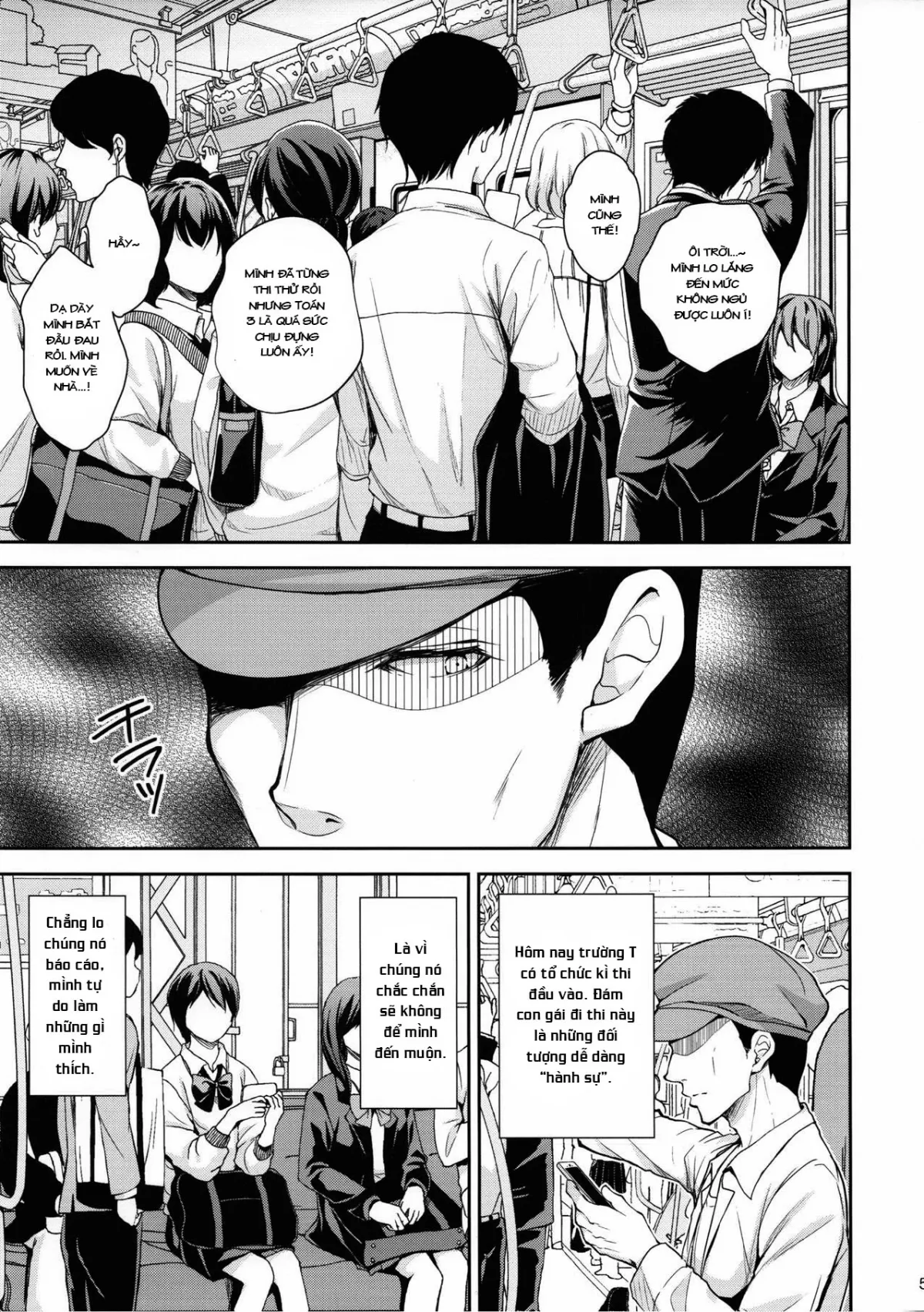 HentaiVN.net - Ảnh 4 - Kẻ quấy rối vô liêm sỉ [Chijoku no Chikan Densha ~Watashi, Sukina Hito no Soba de Chikan Saremashita~, Shameless Molester on Train] - Chap 2