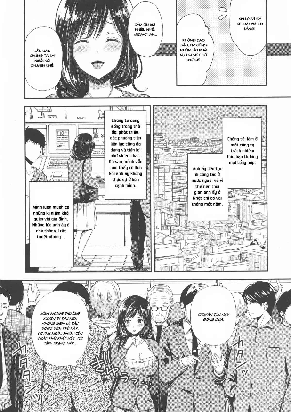 HentaiVN.net - Ảnh 7 - Kẻ quấy rối vô liêm sỉ [Chijoku no Chikan Densha ~Watashi, Sukina Hito no Soba de Chikan Saremashita~, Shameless Molester on Train] - Chap 3