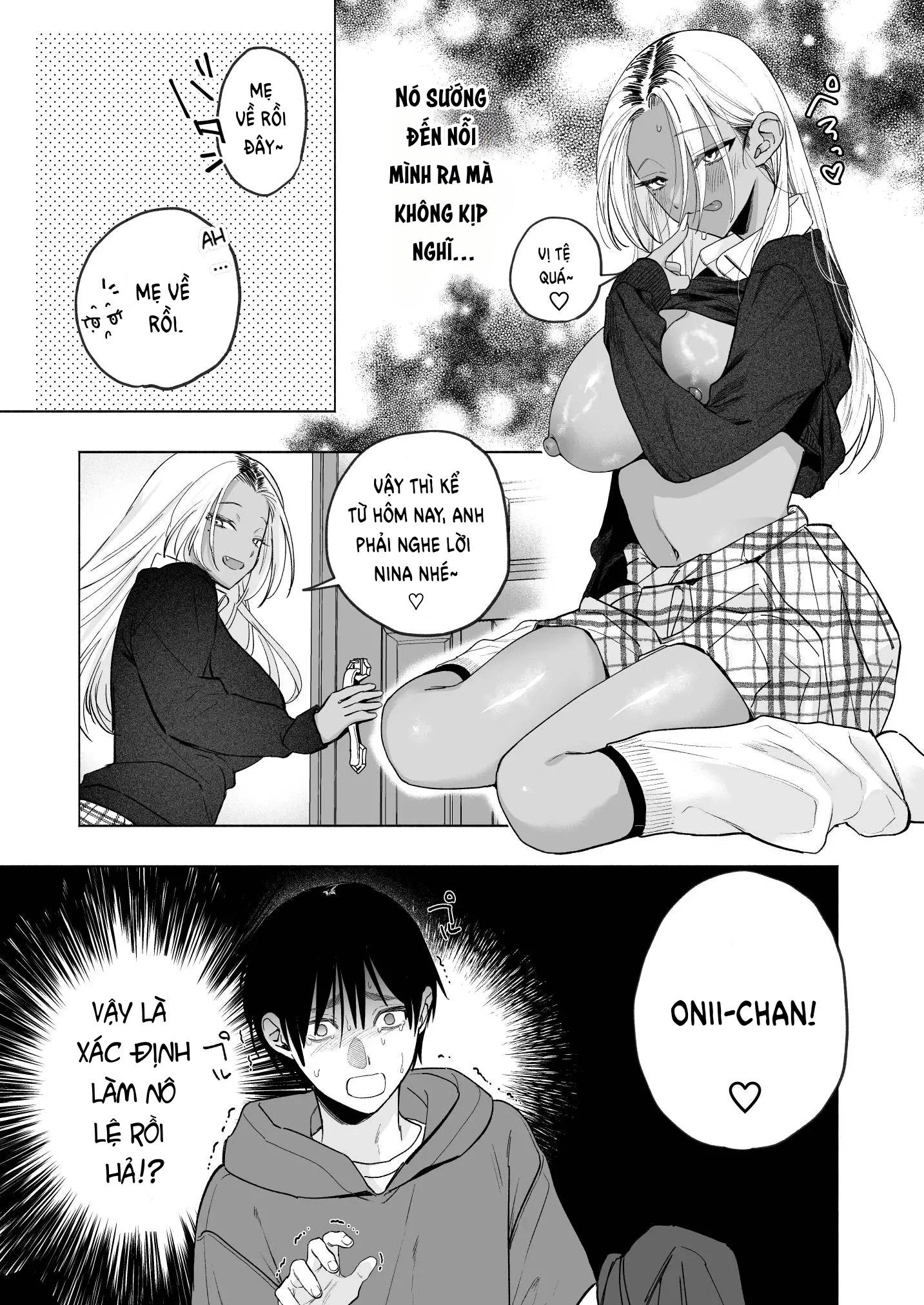 HentaiVN.net - Ảnh 21 - Cô em gái kế gyaru da ngăm ngực khủng muốn vắt kiệt tinh dịch của tôi một cách dịu dàng - Oneshot