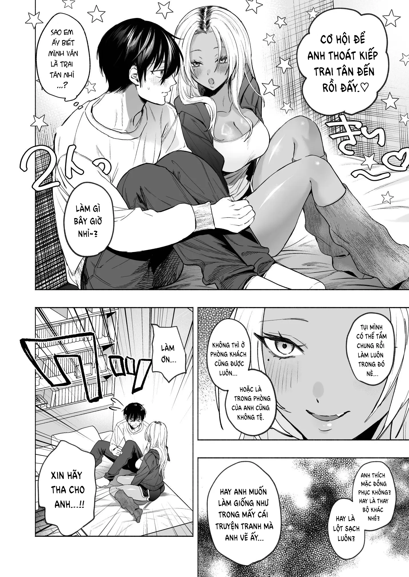 HentaiVN.net - Ảnh 28 - Cô em gái kế gyaru da ngăm ngực khủng muốn vắt kiệt tinh dịch của tôi một cách dịu dàng - Oneshot