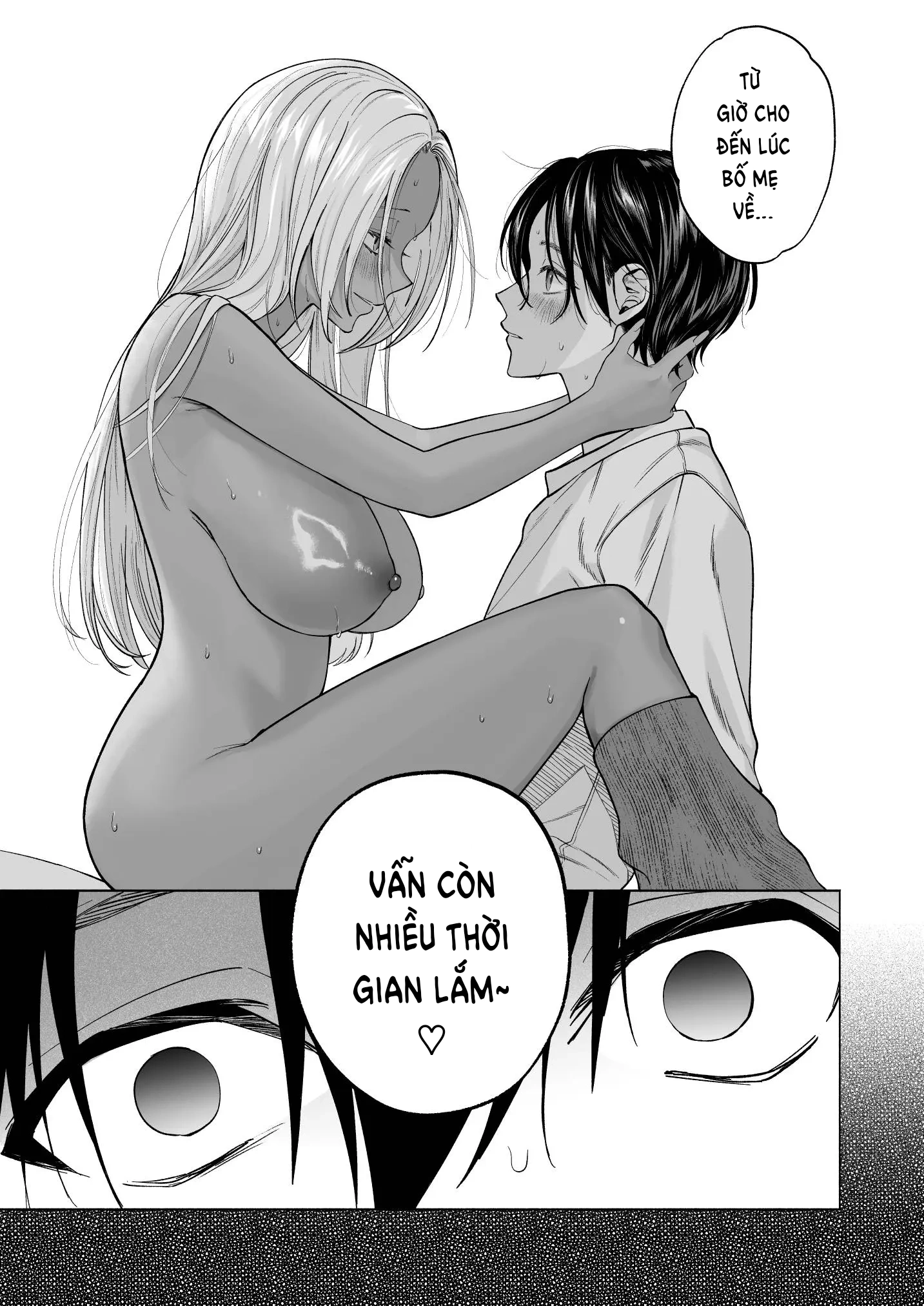 HentaiVN.net - Ảnh 42 - Cô em gái kế gyaru da ngăm ngực khủng muốn vắt kiệt tinh dịch của tôi một cách dịu dàng - Oneshot