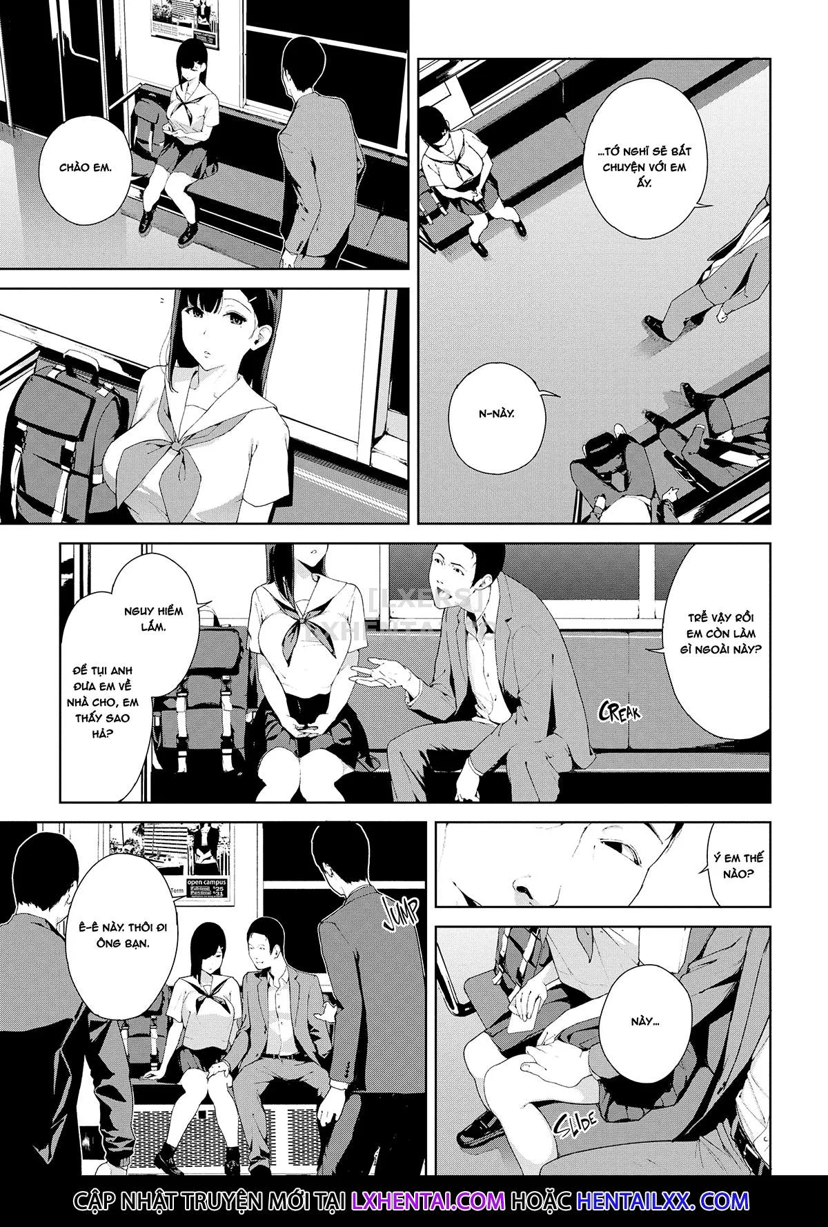 HentaiVN.net - Ảnh 4 - Viewer Discretion Advised [Something is Lurking; Last Train; Princess of the River; The Spider's Web; Stigmatized Property; Yamatsumi; Right Behind You; Baku; The Way Home; Together Forever...] - Chap 8 - Last Train