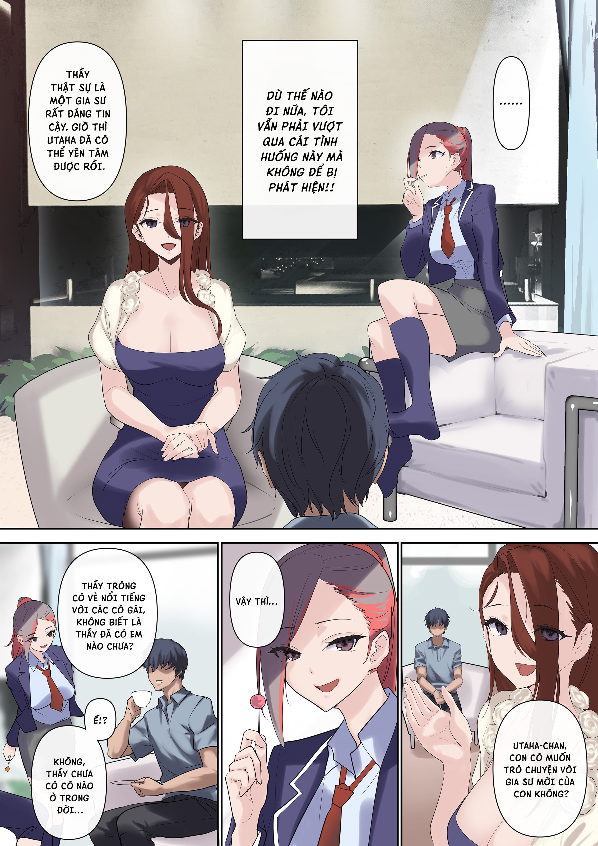 HentaiVN.net - Ảnh 33 - Thầy giáo trai tân và quý bà phu nhân dâm loạn - Chap 1