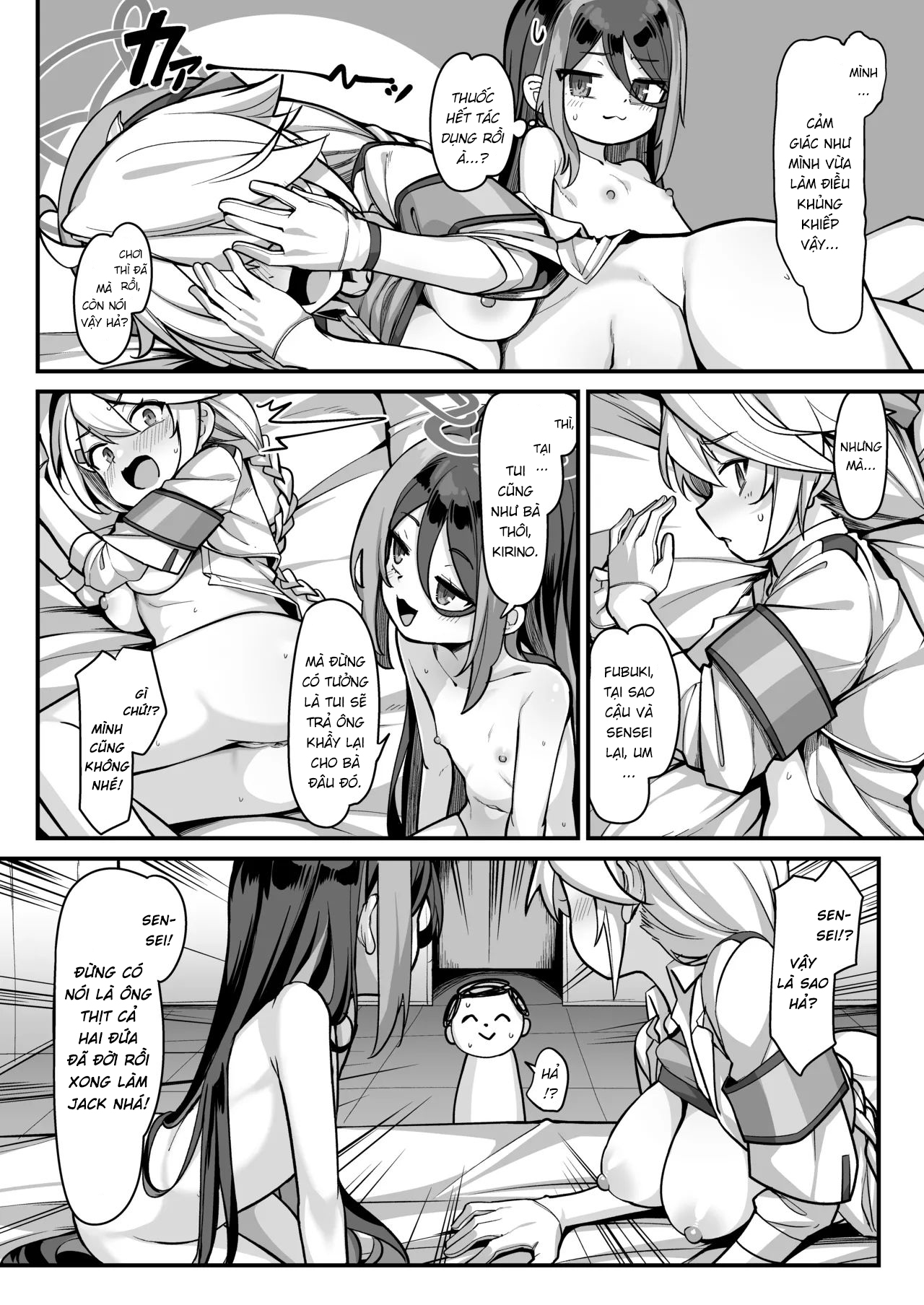 HentaiVN.net - Ảnh 23 - Ông can lười gặp ông khầy sếch! Cả ông can hậu đậu nữa - Chap 2: fubủki, kirino và nguyên cái đồn ông can
