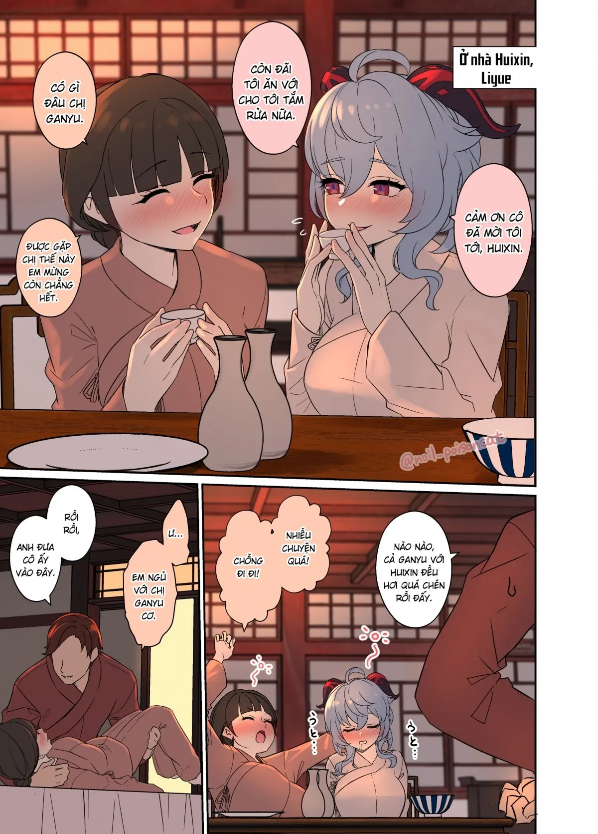 HentaiVN.net - Ảnh 6 - Câu chuyện về đêm ngọt ngào đầy hơi men của Ganyu [Deisui Shita Ganyu ni Warui Koto o Suru Hanashi] - 2xshot