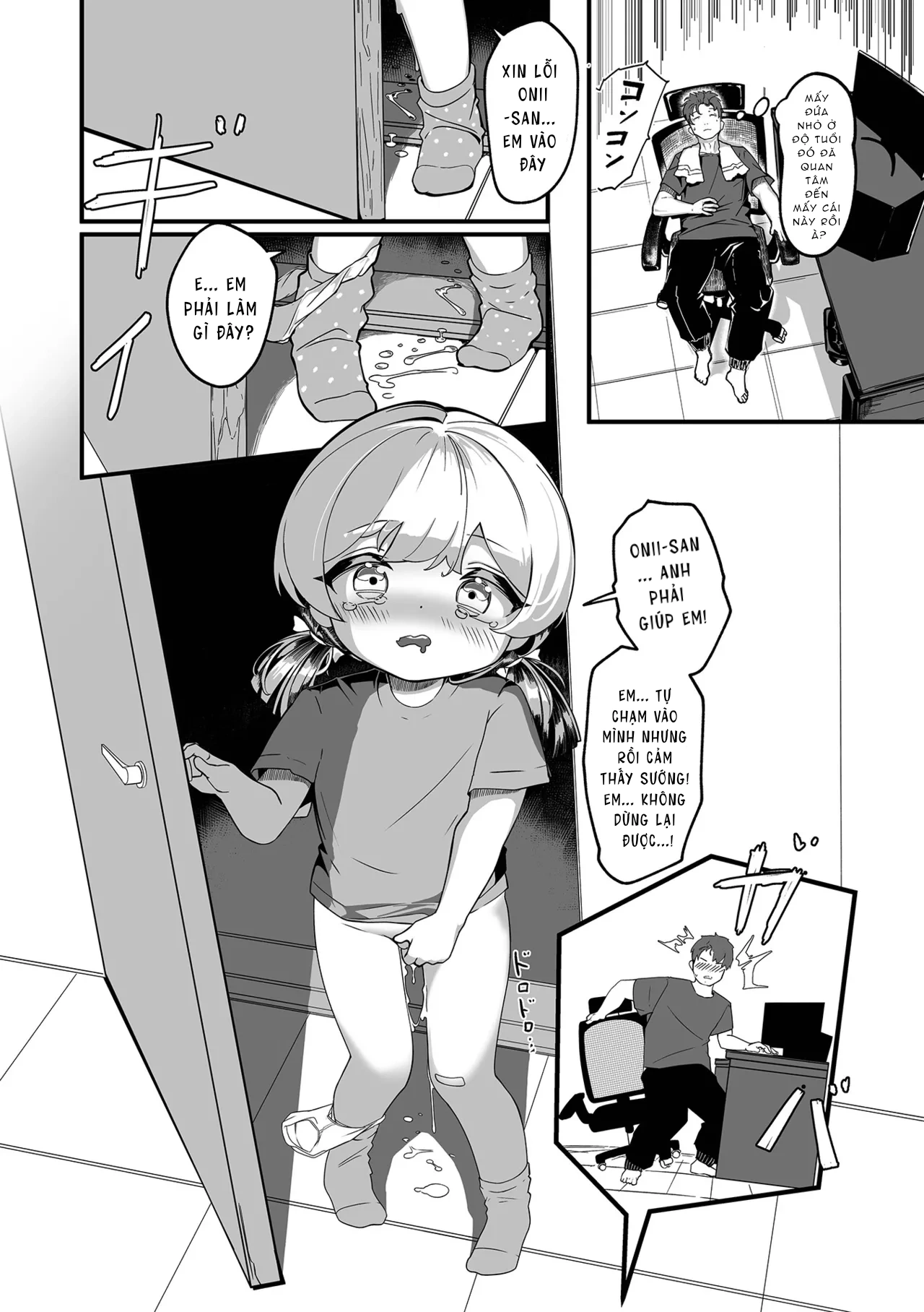 HentaiVN.net - Ảnh 3 - Anh trai bị em gái vắt khô cặc - One shot