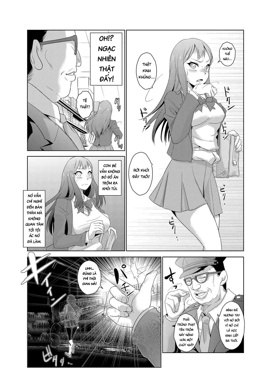 HentaiVN.net - Ảnh 13 - Ngưng đọng thời gian thay trời hành đạo!!! [Seisai Jikan ~Namaiki na JK, JD, Hitozuma ni Kyousei Nakadashi!!] - Chap 1 - Tiêu diệt kẻ trộm trong khu mua sắm