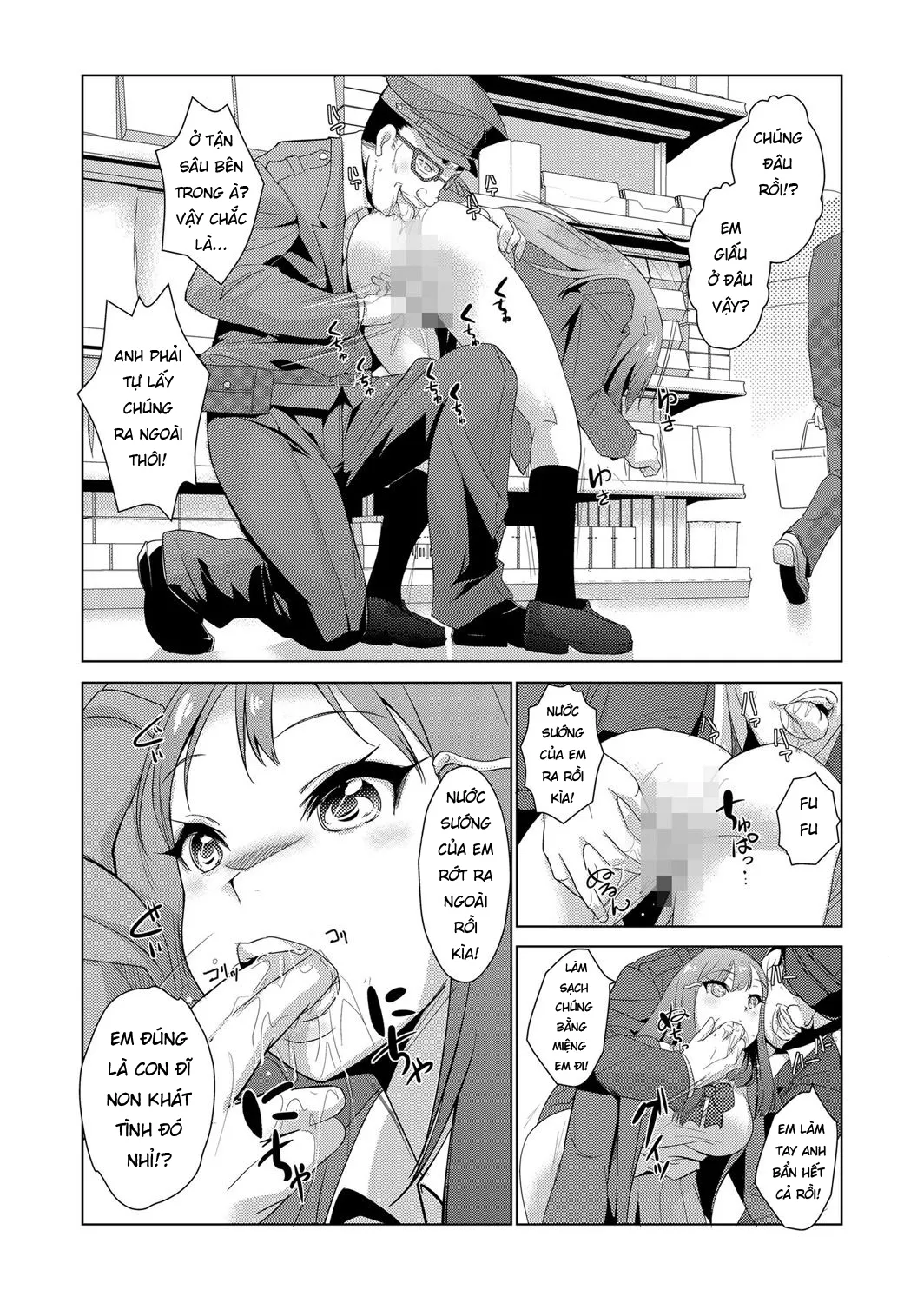 HentaiVN.net - Ảnh 16 - Ngưng đọng thời gian thay trời hành đạo!!! [Seisai Jikan ~Namaiki na JK, JD, Hitozuma ni Kyousei Nakadashi!!] - Chap 1 - Tiêu diệt kẻ trộm trong khu mua sắm
