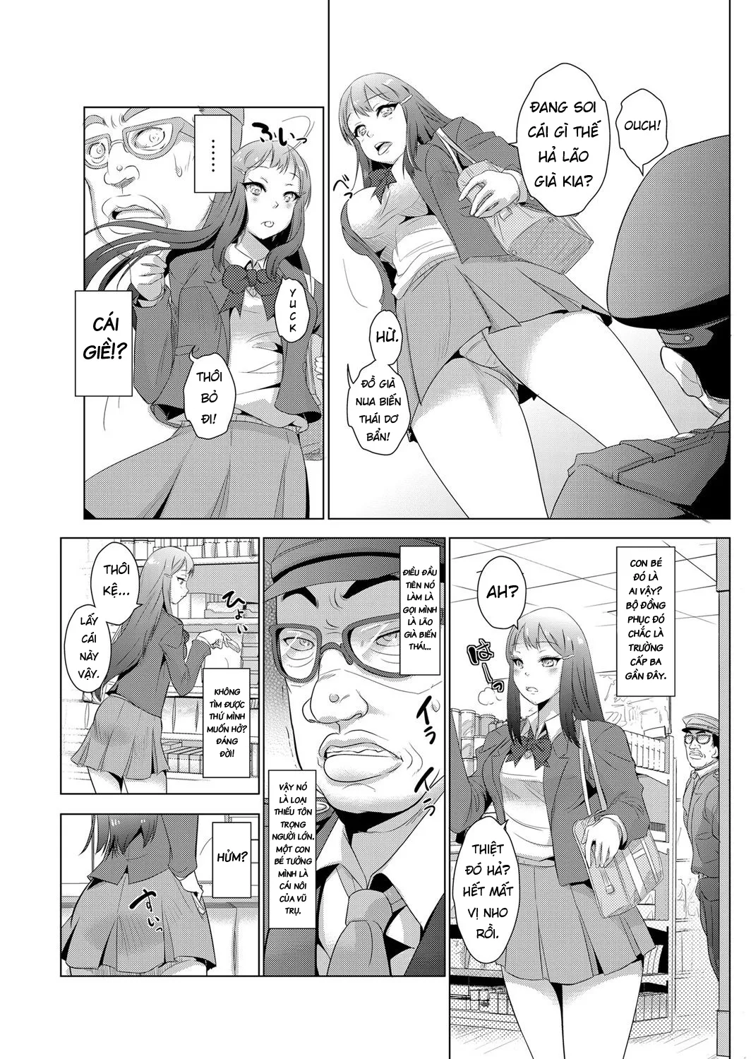 HentaiVN.net - Ảnh 3 - Ngưng đọng thời gian thay trời hành đạo!!! [Seisai Jikan ~Namaiki na JK, JD, Hitozuma ni Kyousei Nakadashi!!] - Chap 1 - Tiêu diệt kẻ trộm trong khu mua sắm