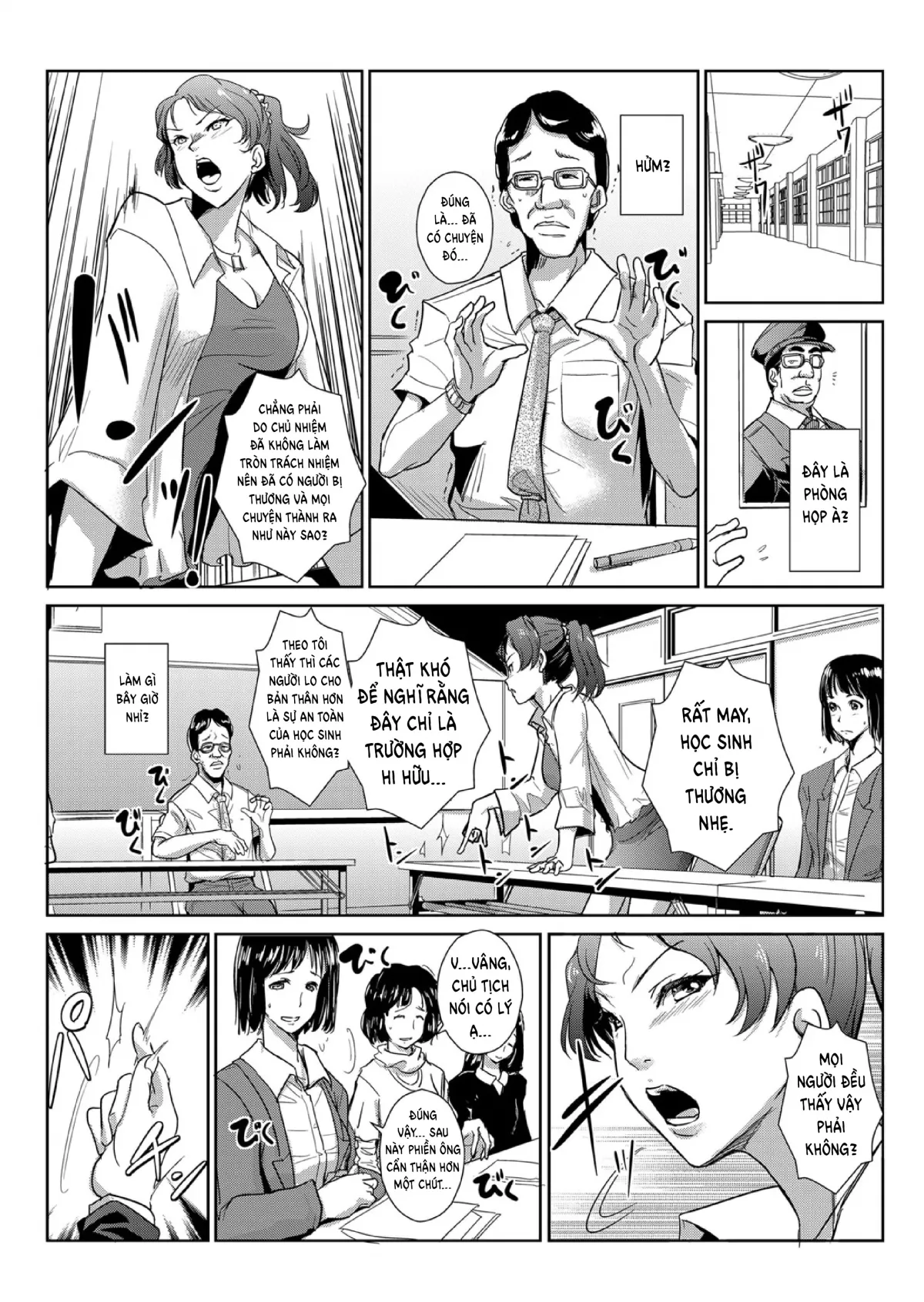 HentaiVN.net - Ảnh 3 - Ngưng đọng thời gian thay trời hành đạo!!! [Seisai Jikan ~Namaiki na JK, JD, Hitozuma ni Kyousei Nakadashi!!] - Chap 3 - Trừng phạt chủ tịch hội phụ huynh