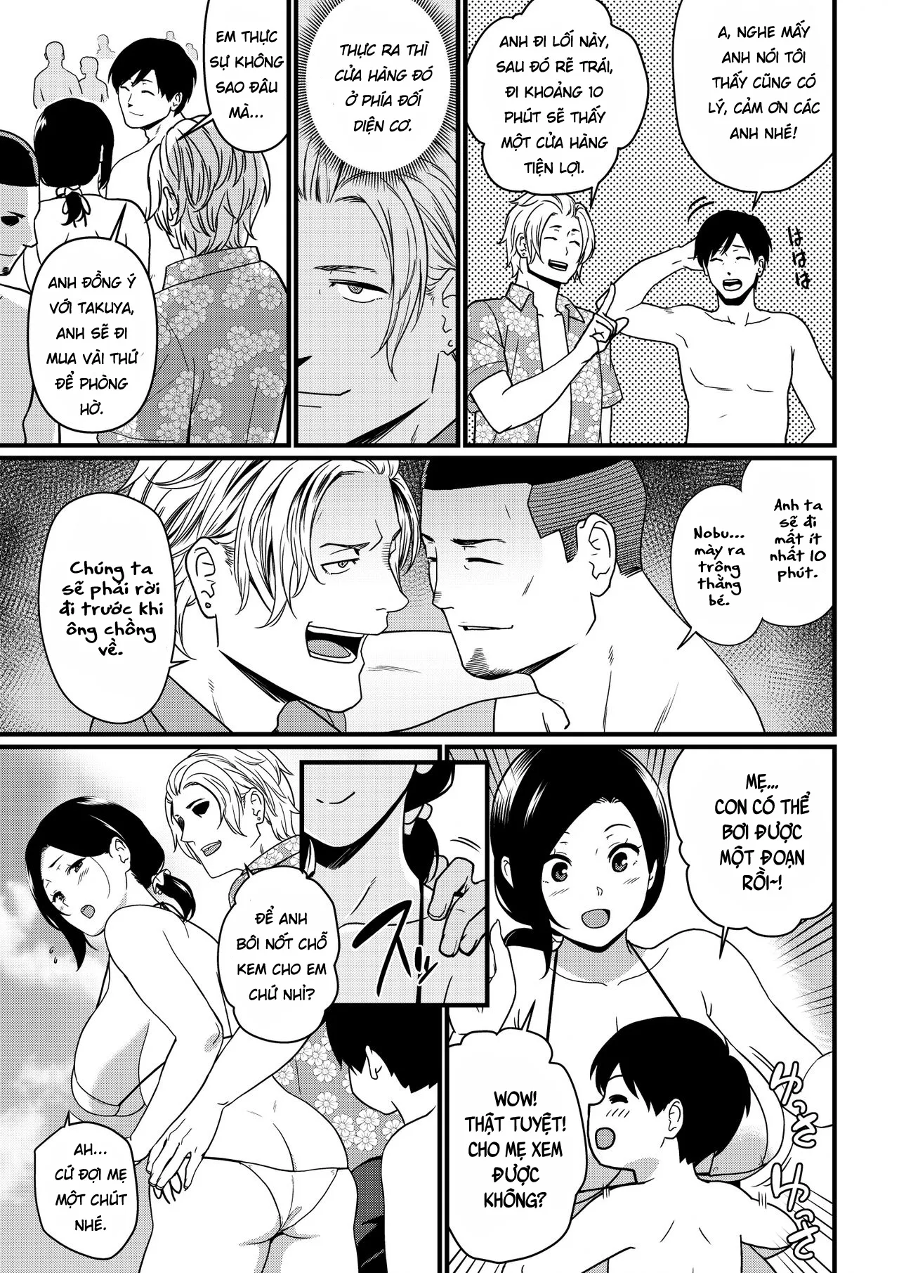 HentaiVN.net - Ảnh 12 - Mama was Hit on at the Beach - Chap 1.1