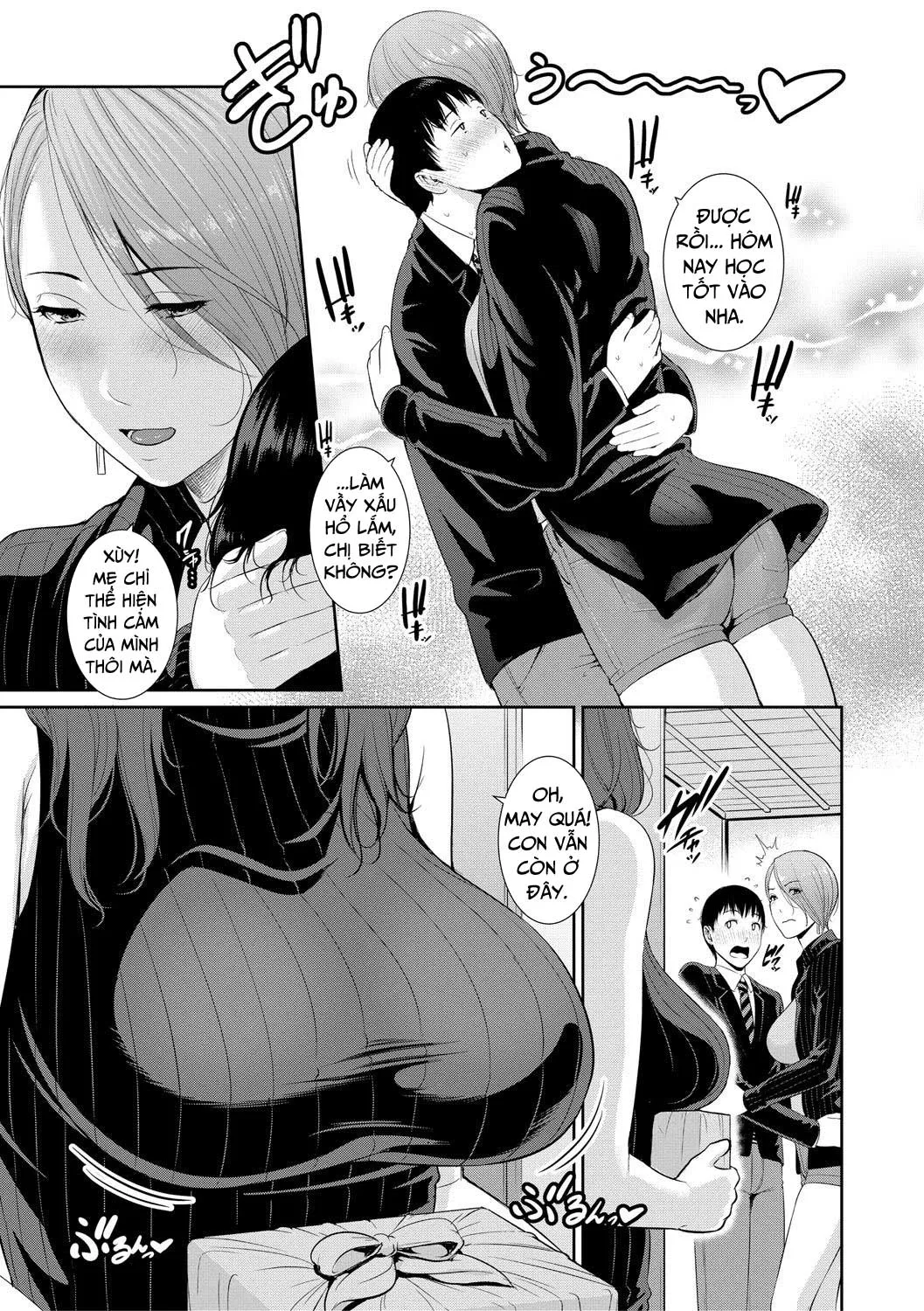 HentaiVN.net - Ảnh 11 - Ba người mẹ cuồng dâm [My Three Horny Moms; Boku dake no inbo-tachi] - Chap 1