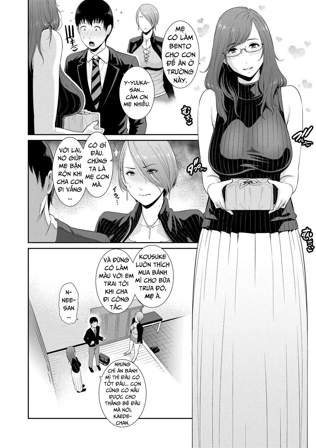 HentaiVN.net - Ảnh 12 - Ba người mẹ cuồng dâm [My Three Horny Moms; Boku dake no inbo-tachi] - Chap 1