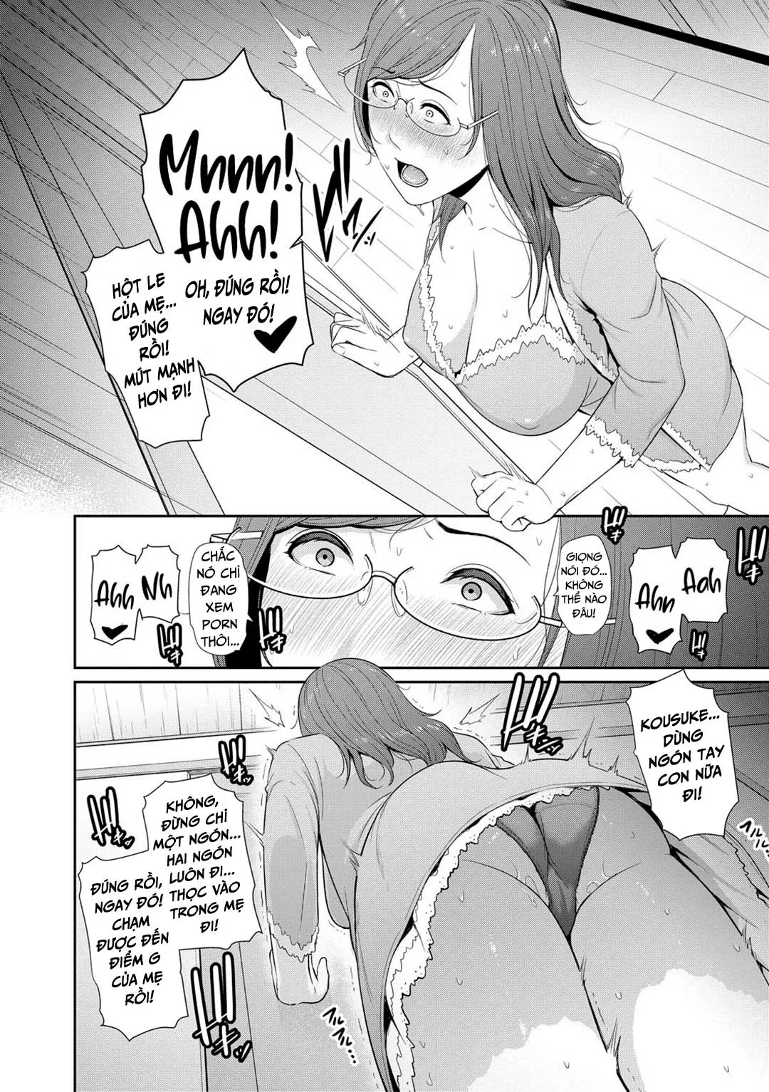 HentaiVN.net - Ảnh 7 - Ba người mẹ cuồng dâm [My Three Horny Moms; Boku dake no inbo-tachi] - Chap 2
