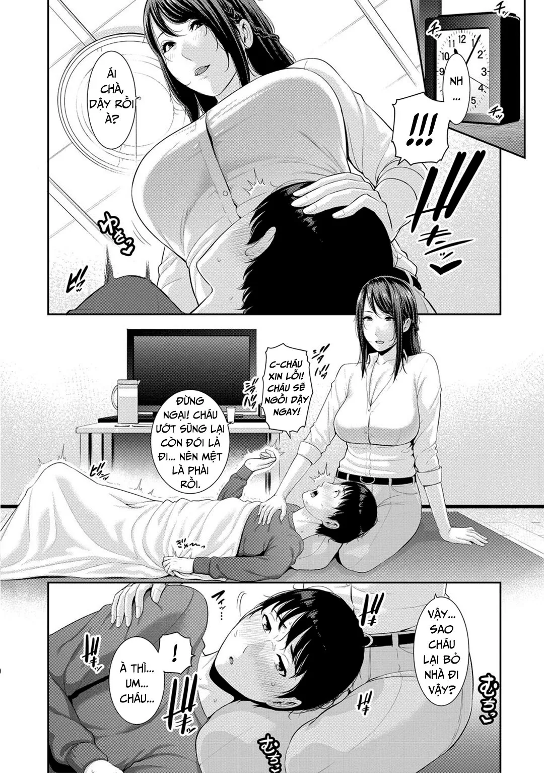 HentaiVN.net - Ảnh 3 - Ba người mẹ cuồng dâm [My Three Horny Moms; Boku dake no inbo-tachi] - Chap 3