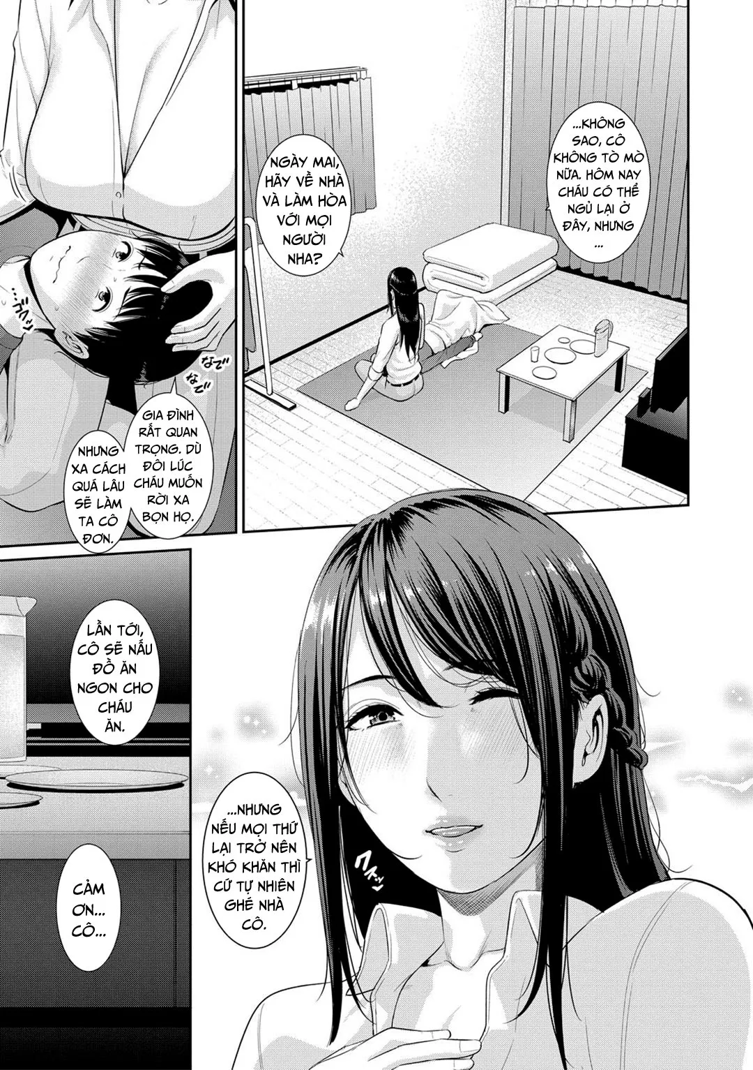 HentaiVN.net - Ảnh 4 - Ba người mẹ cuồng dâm [My Three Horny Moms; Boku dake no inbo-tachi] - Chap 3