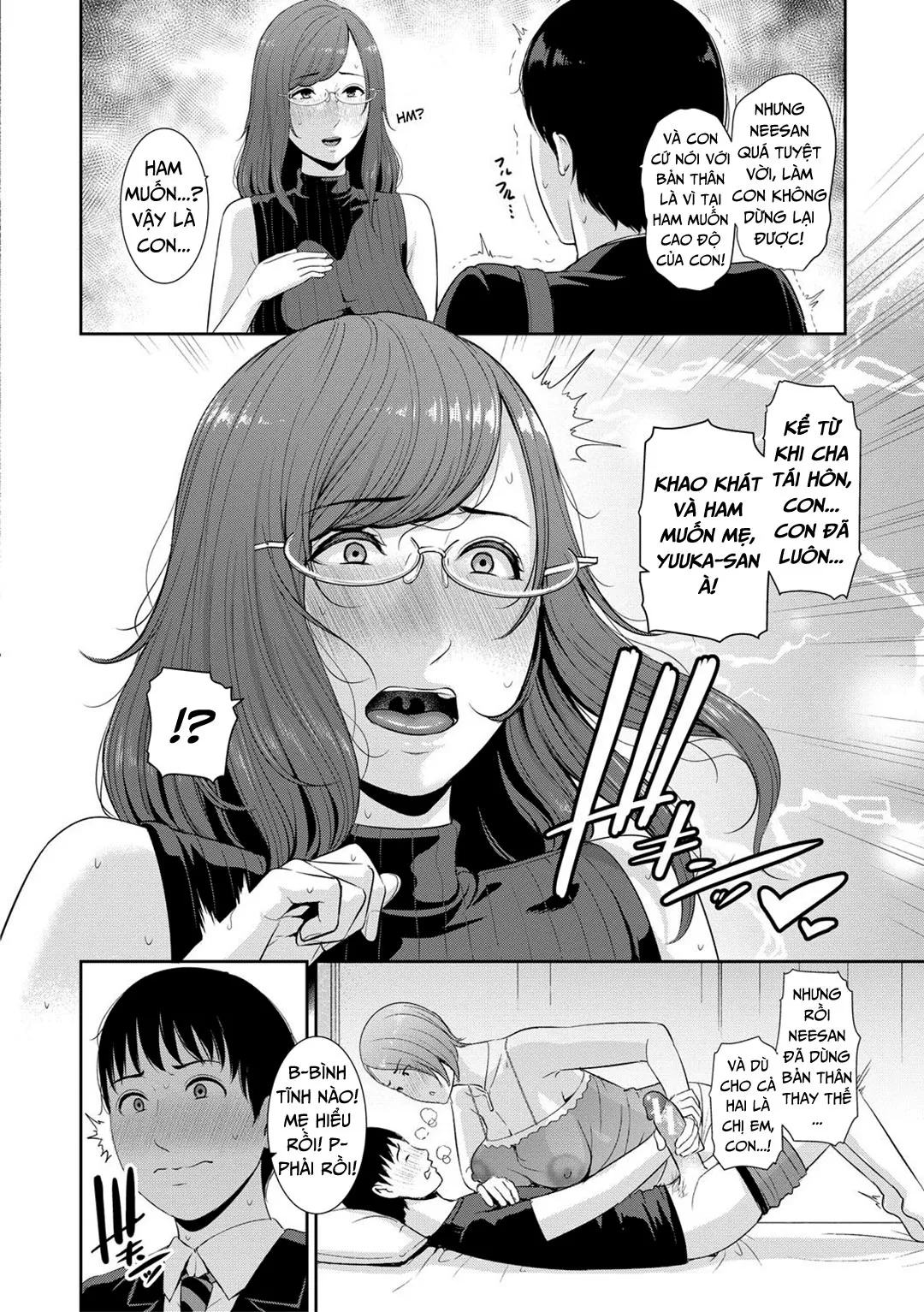 HentaiVN.net - Ảnh 7 - Ba người mẹ cuồng dâm [My Three Horny Moms; Boku dake no inbo-tachi] - Chap 3