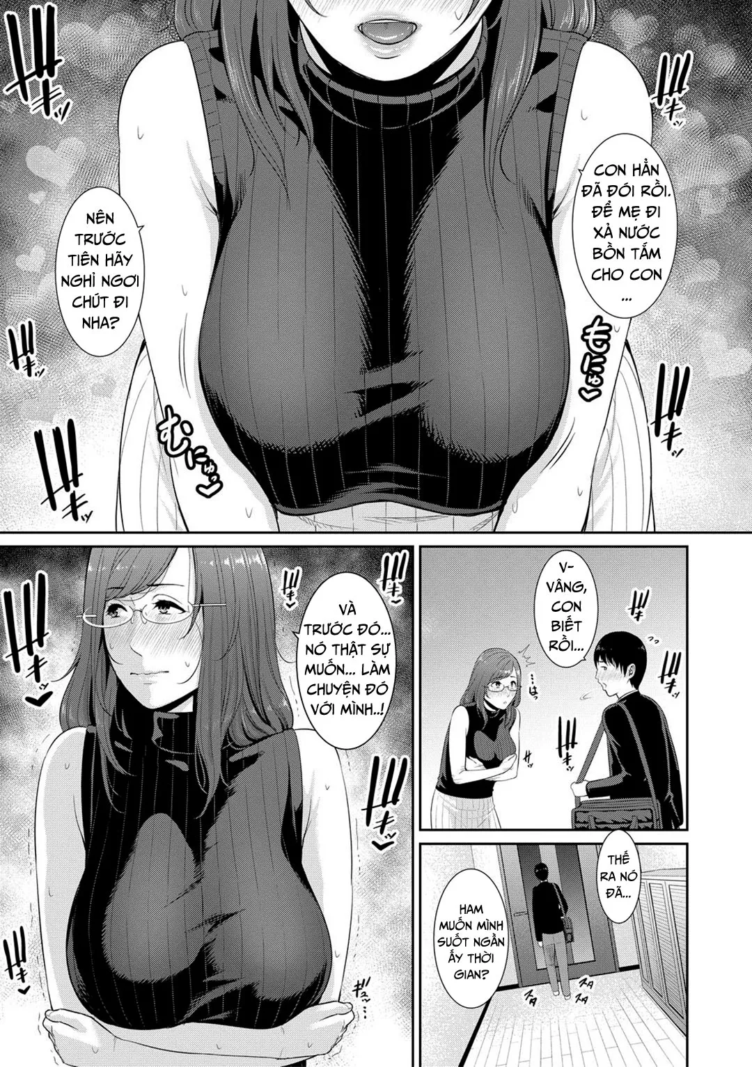 HentaiVN.net - Ảnh 8 - Ba người mẹ cuồng dâm [My Three Horny Moms; Boku dake no inbo-tachi] - Chap 3