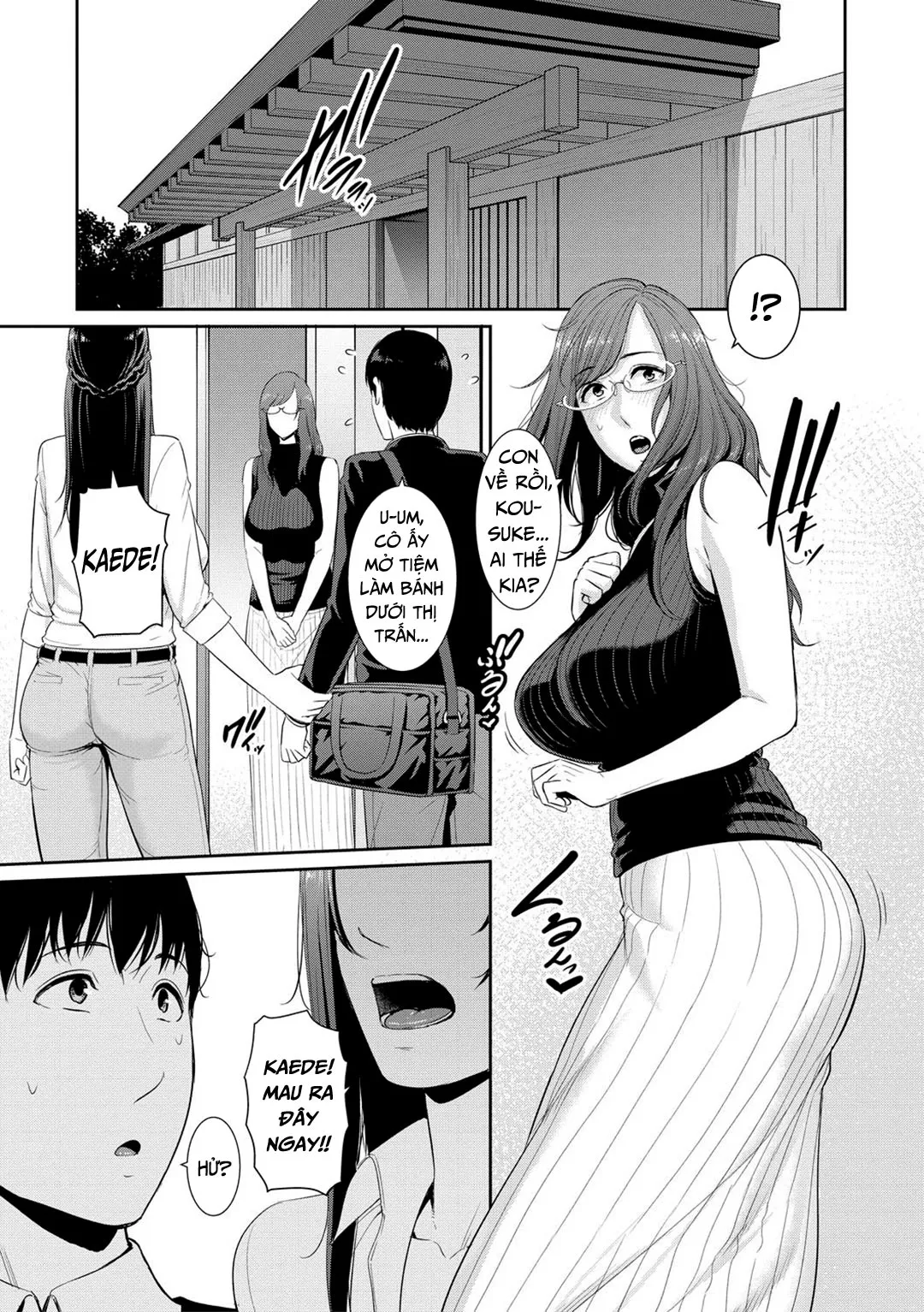 HentaiVN.net - Ảnh 24 - Ba người mẹ cuồng dâm [My Three Horny Moms; Boku dake no inbo-tachi] - Chap 4