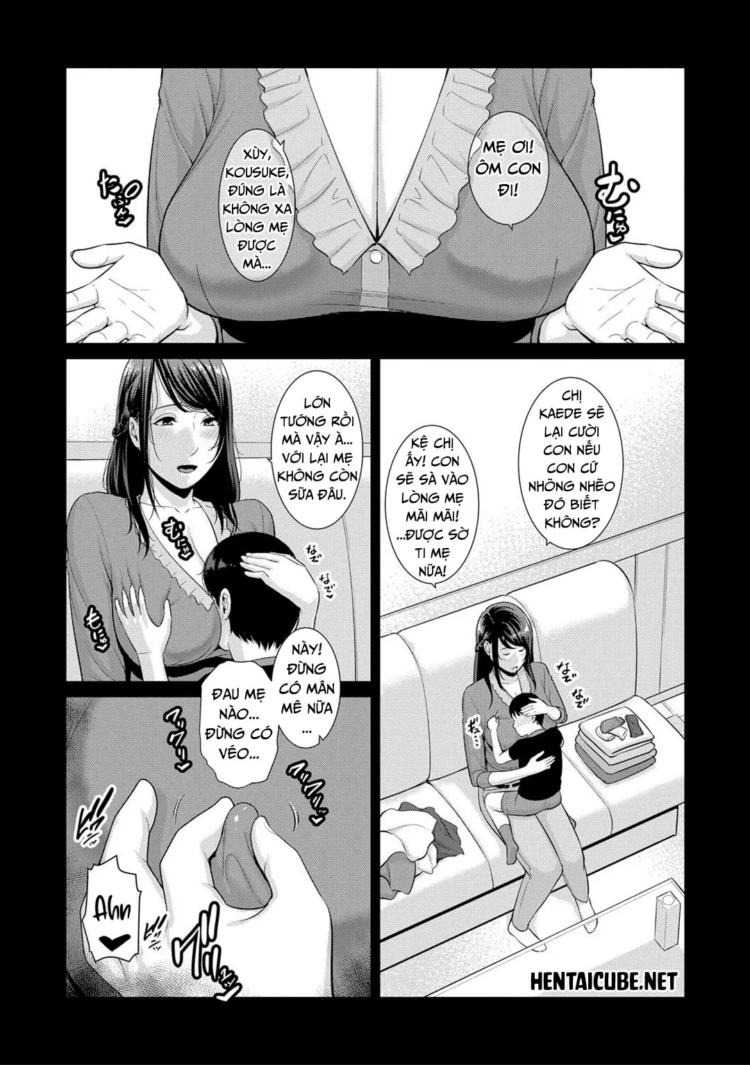 HentaiVN.net - Ảnh 13 - Ba người mẹ cuồng dâm [My Three Horny Moms; Boku dake no inbo-tachi] - Chap 5