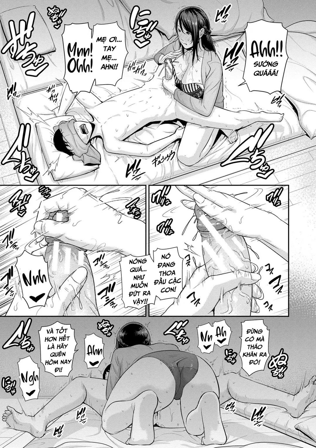 HentaiVN.net - Ảnh 20 - Ba người mẹ cuồng dâm [My Three Horny Moms; Boku dake no inbo-tachi] - Chap 5