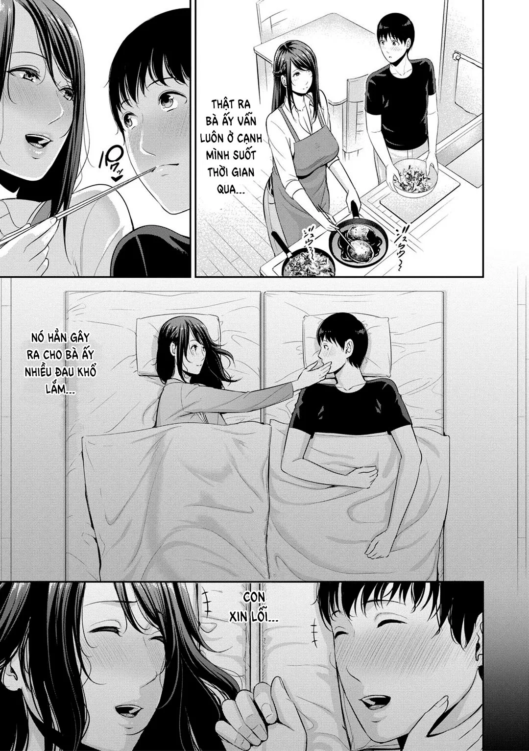 HentaiVN.net - Ảnh 4 - Ba người mẹ cuồng dâm [My Three Horny Moms; Boku dake no inbo-tachi] - Chap 5