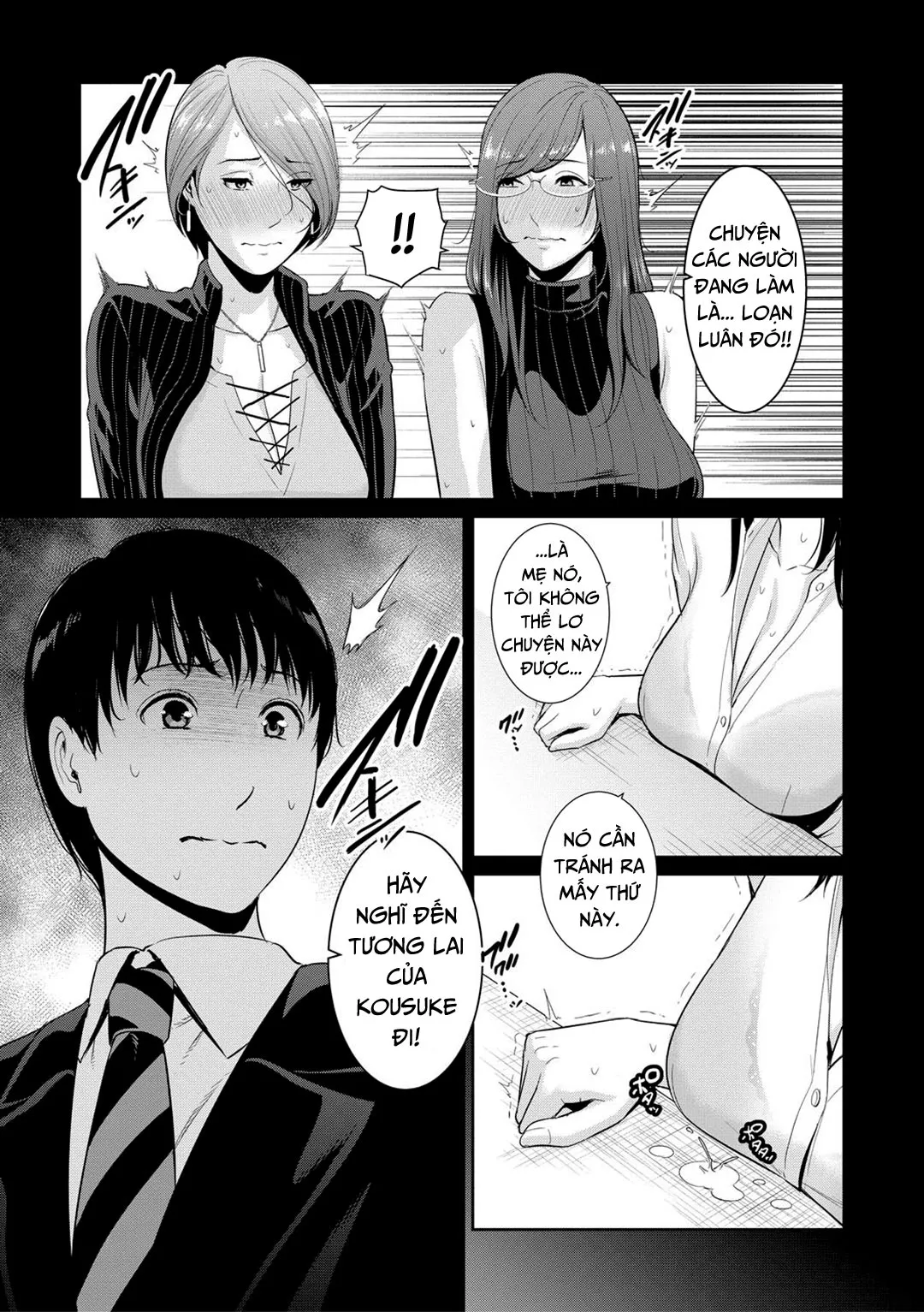 HentaiVN.net - Ảnh 6 - Ba người mẹ cuồng dâm [My Three Horny Moms; Boku dake no inbo-tachi] - Chap 5