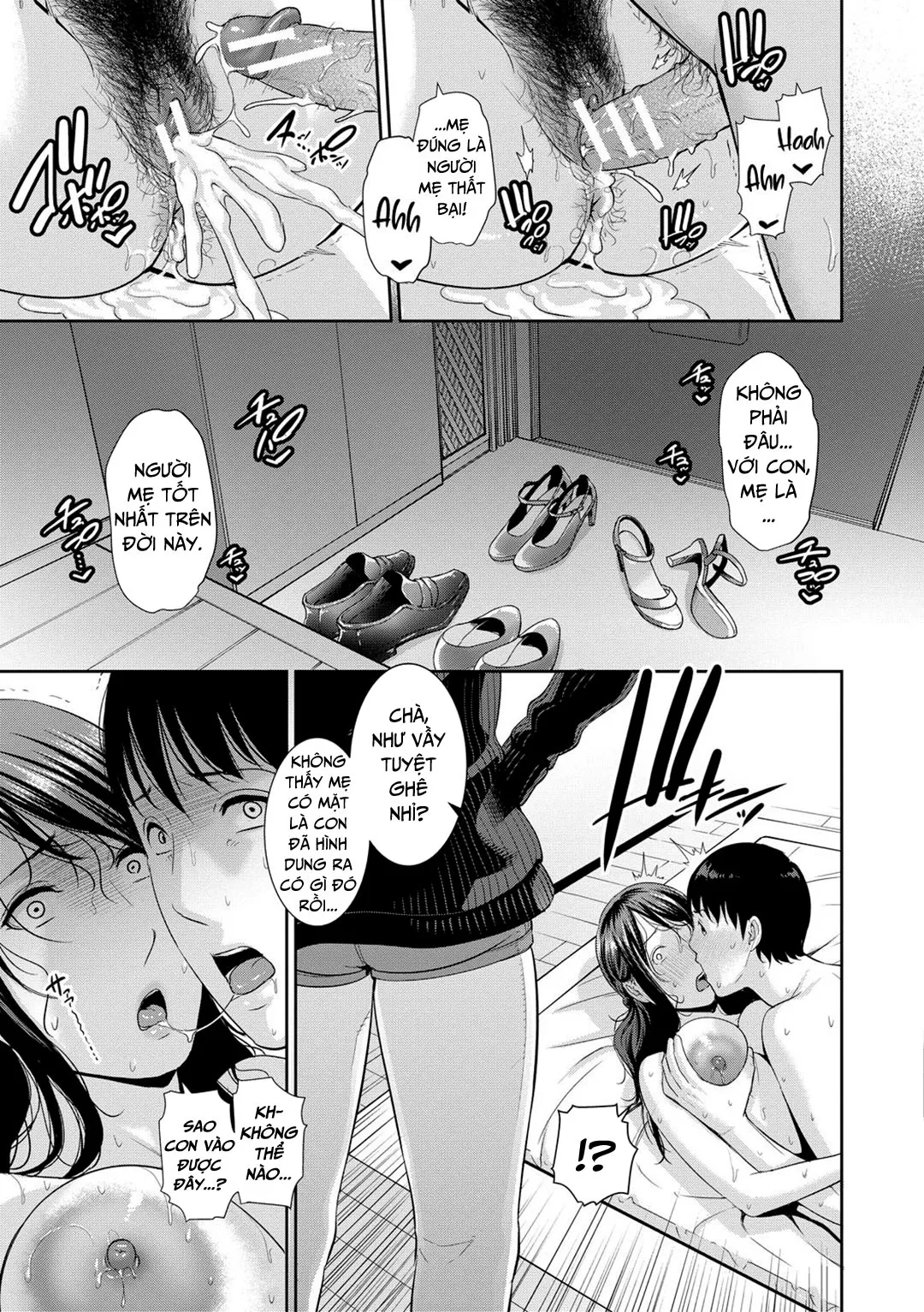 HentaiVN.net - Ảnh 24 - Ba người mẹ cuồng dâm [My Three Horny Moms; Boku dake no inbo-tachi] - Chap 7